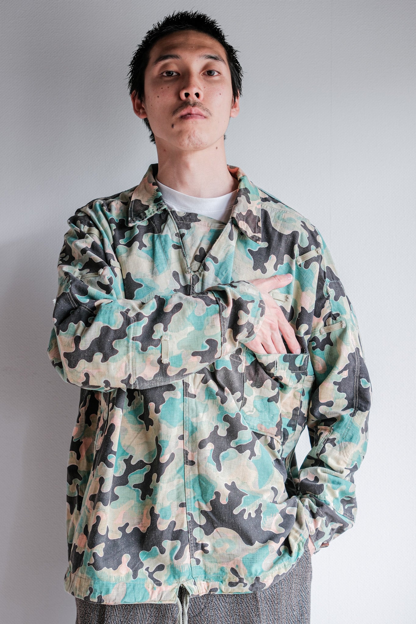 [~ 50's] armée tchécoslovaque dubaky camouflage réversible smock