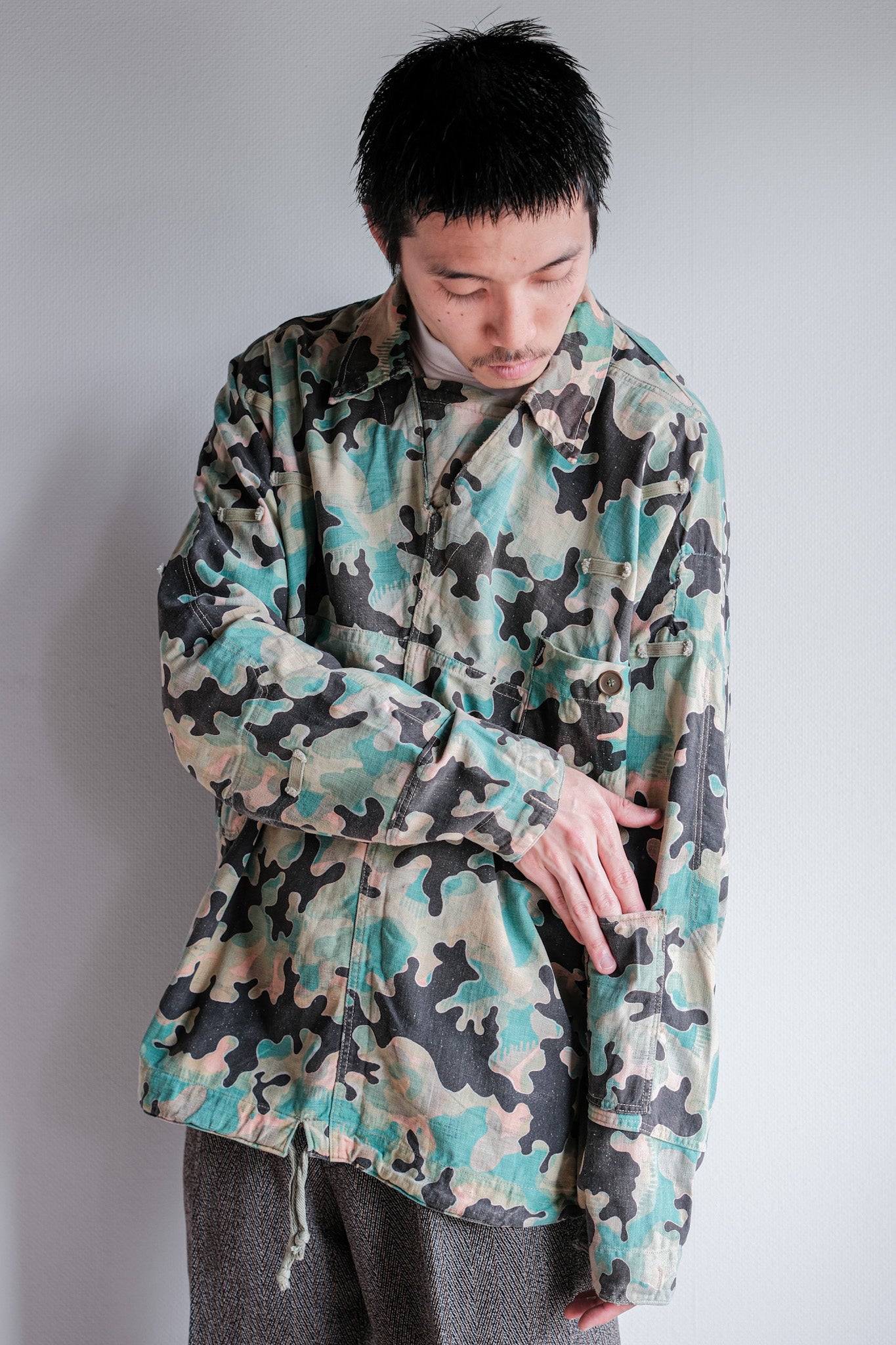 【~50's】Czechoslovakian Army Dubaky Camouflage Reversible Smock