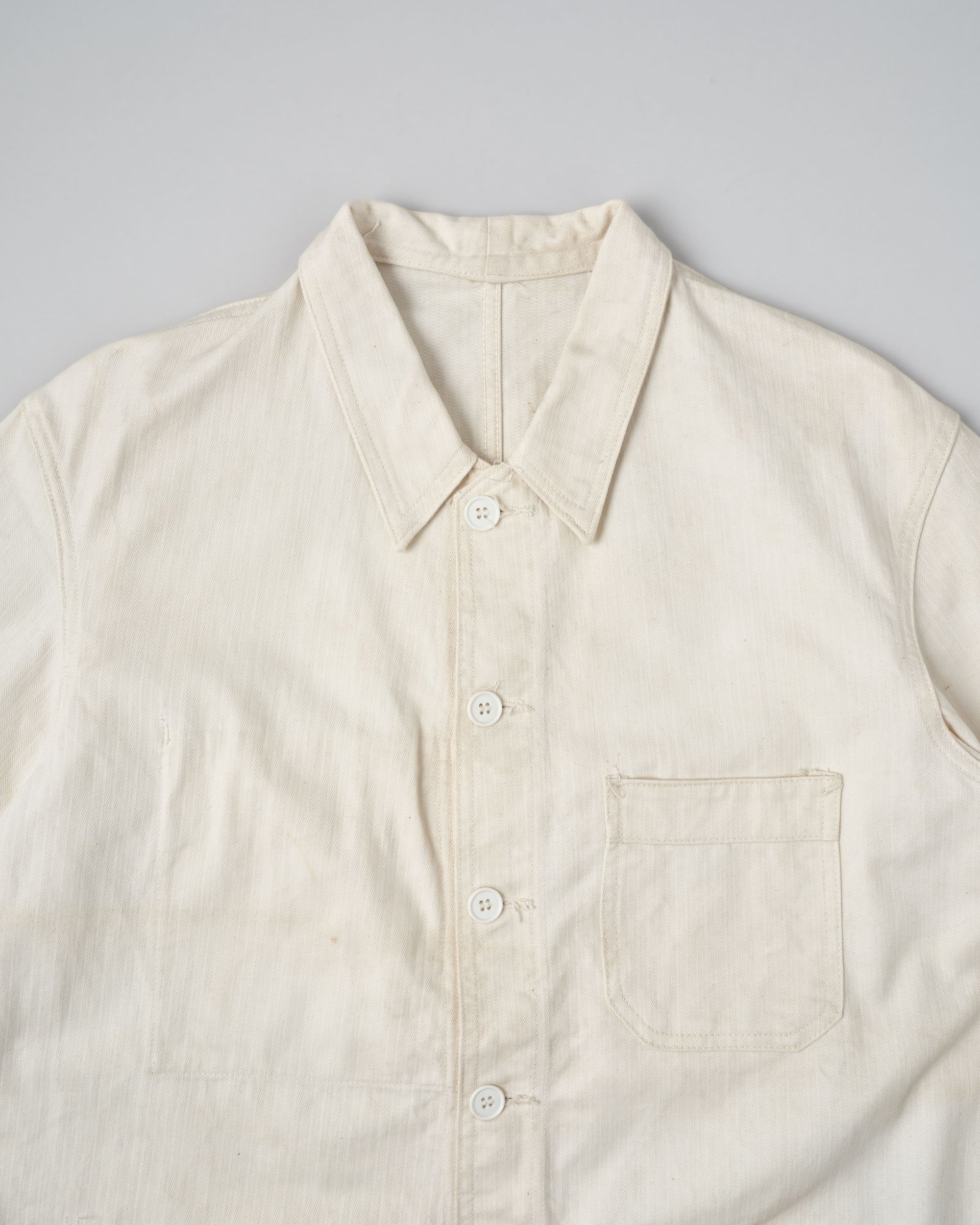 【~50's】French Vintage HBT Cotton Work Jacket "Vulcain"