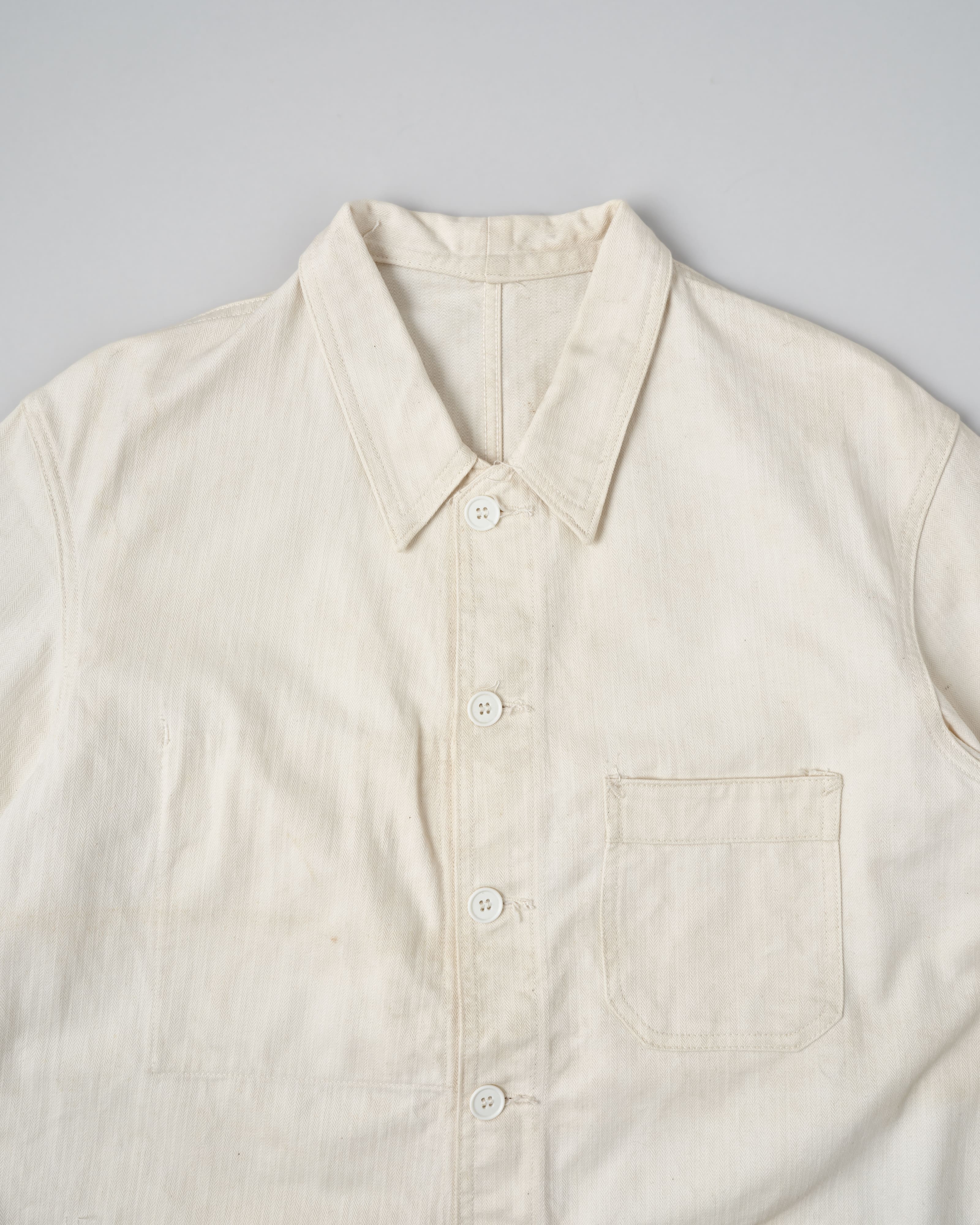 [~50's] French Vintage HBT Cotton Work Jacket "Vulcain"