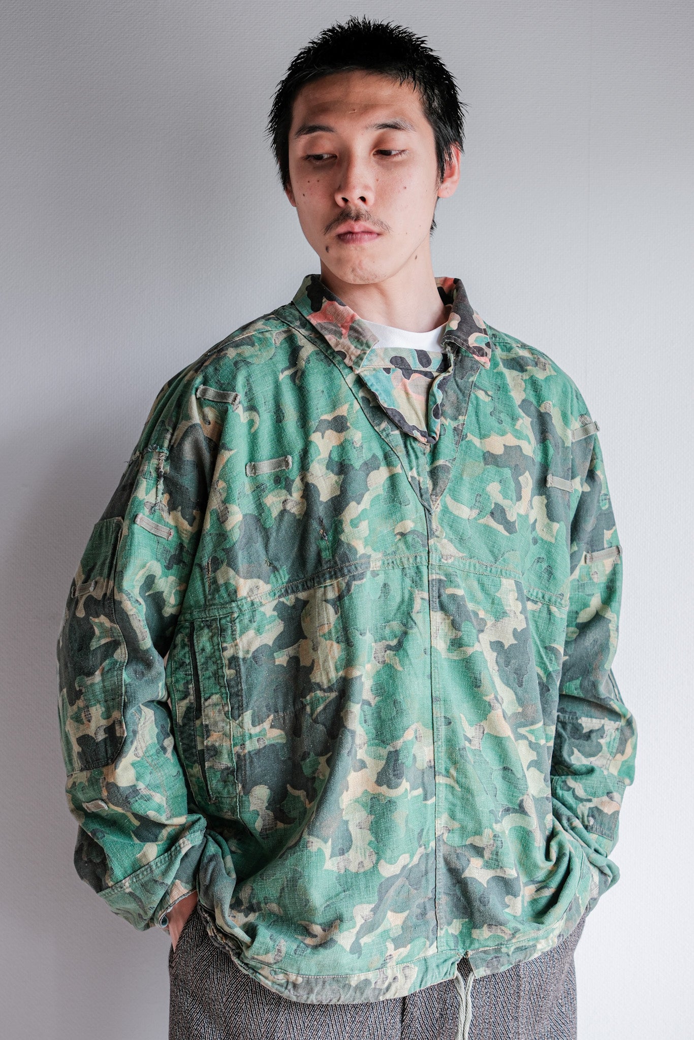 【~50's】Czechoslovakian Army Dubaky Camouflage Reversible Smock