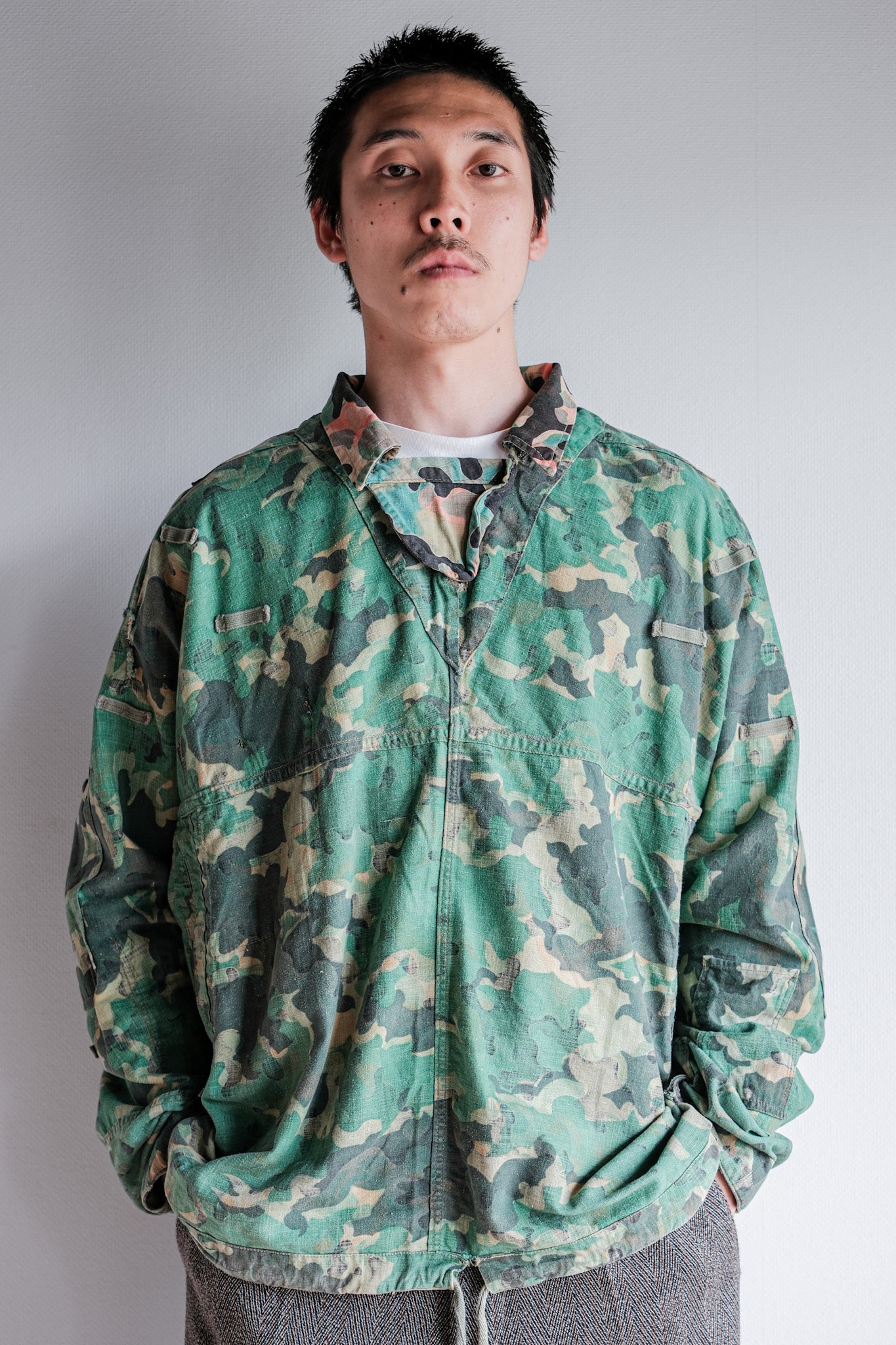 [~ 50's] armée tchécoslovaque dubaky camouflage réversible smock