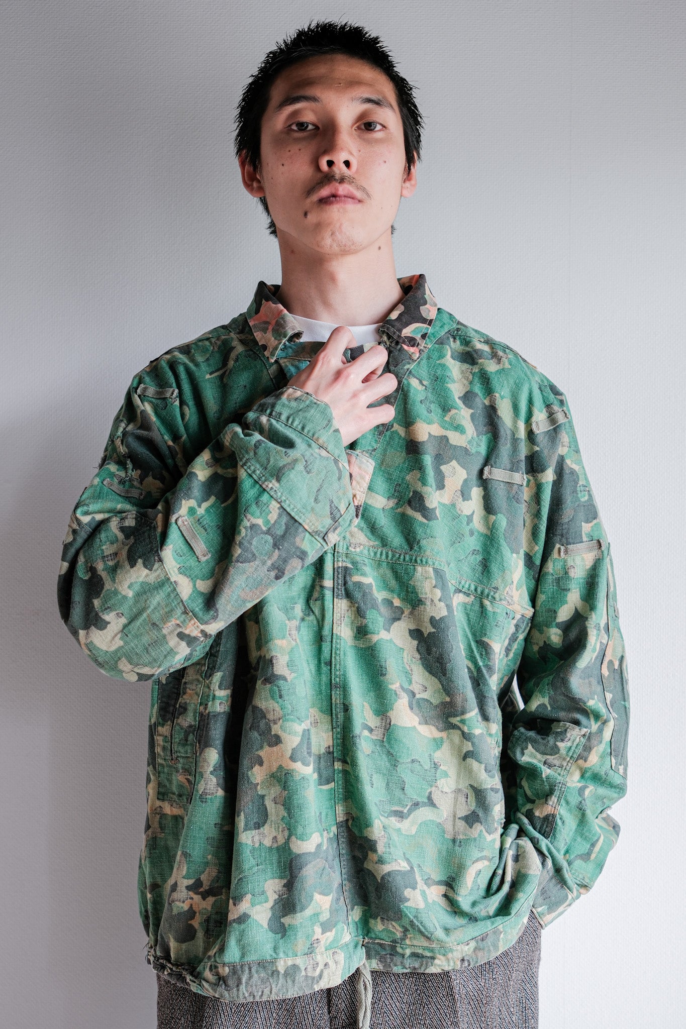 【~50's】Czechoslovakian Army Dubaky Camouflage Reversible Smock