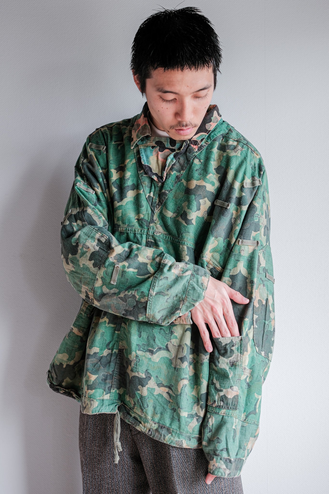 [~ 50's] armée tchécoslovaque dubaky camouflage réversible smock