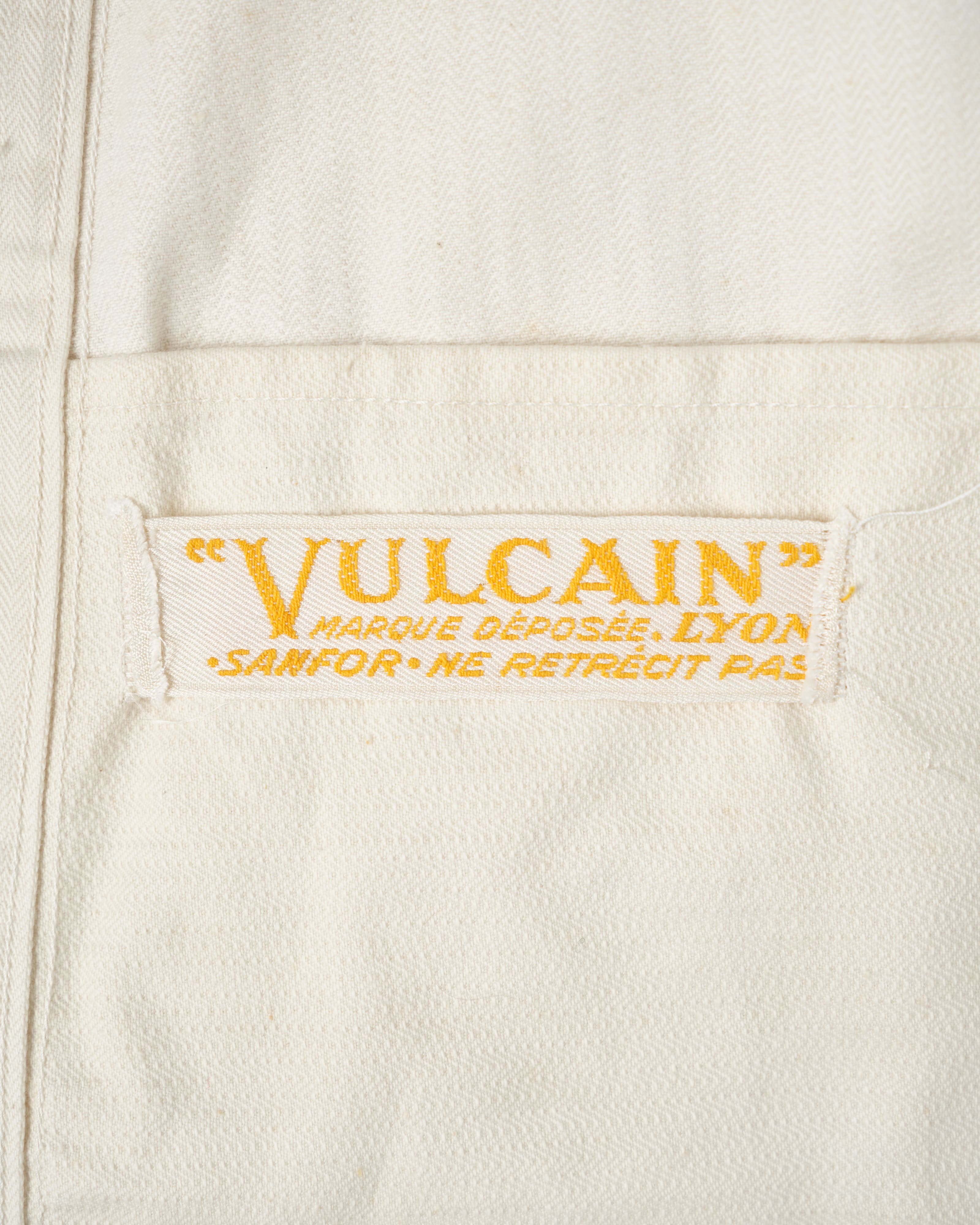 [~50's] French Vintage HBT Cotton Work Jacket "Vulcain"