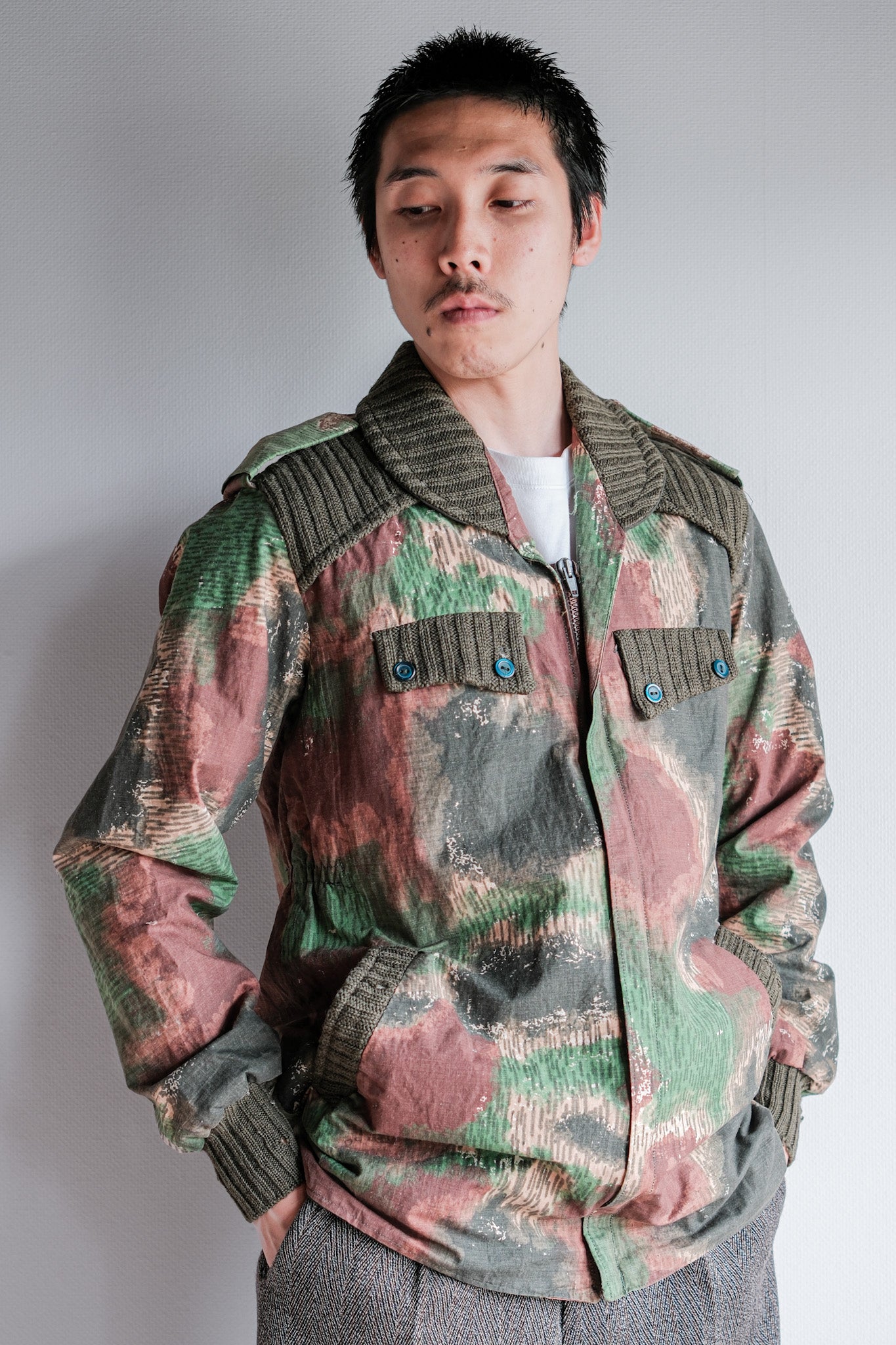 [~ 60 년대] 체코 슬로바키아 공군 Sumpfmuster Paratrooper Jacket Jacket "Local -Made"