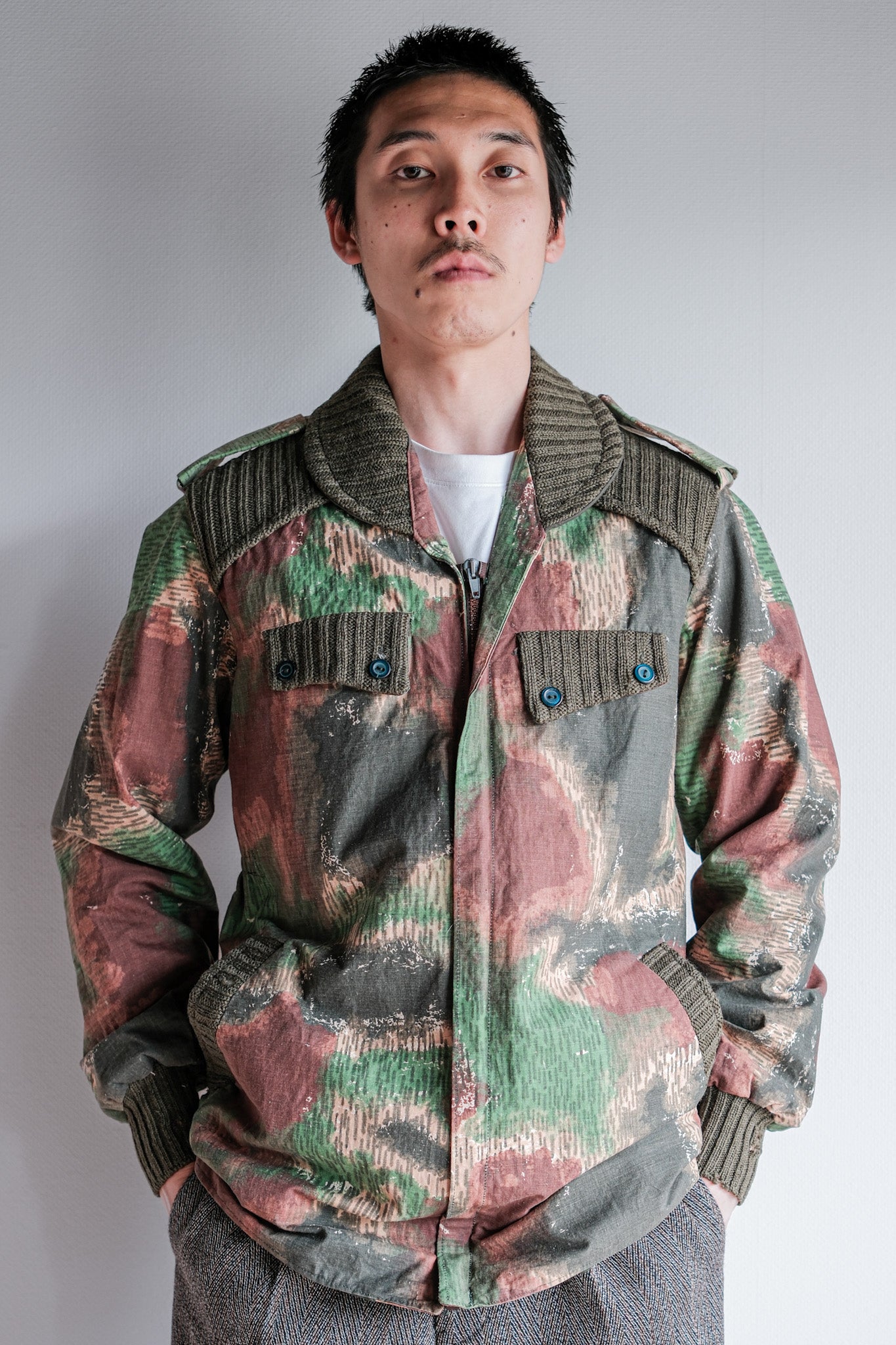 [~ 60 년대] 체코 슬로바키아 공군 Sumpfmuster Paratrooper Jacket Jacket "Local -Made"