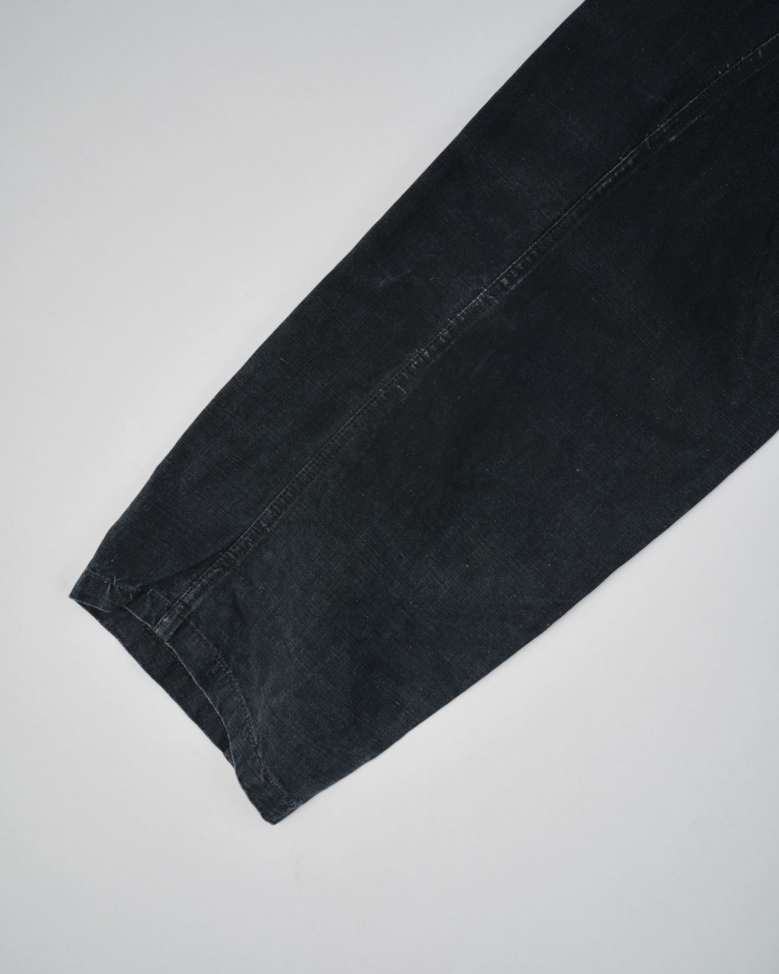 【~40's】French Vintage Indigo Linen Maquignon Coat Size.50 "AU MOLINEL"