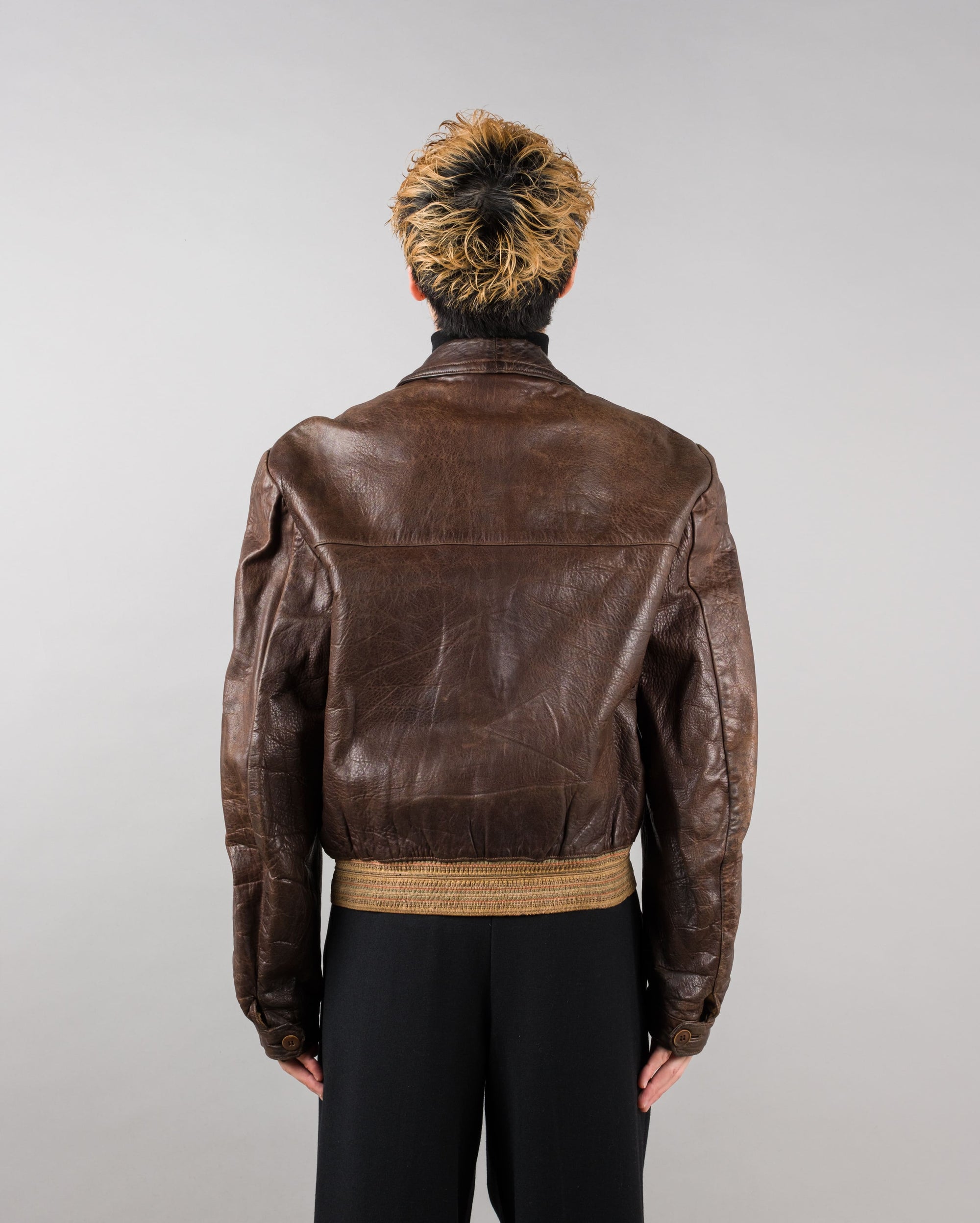 【~40's】Europe Vintage Leather Flight Jacket