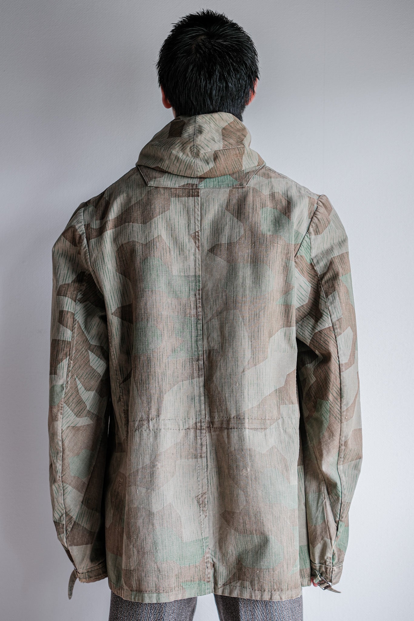 [~ 40's] WWⅡ German Army Splinter Camouflage Zip Up Hooded Jacket "LOCALMADE" "Wehrmacht"