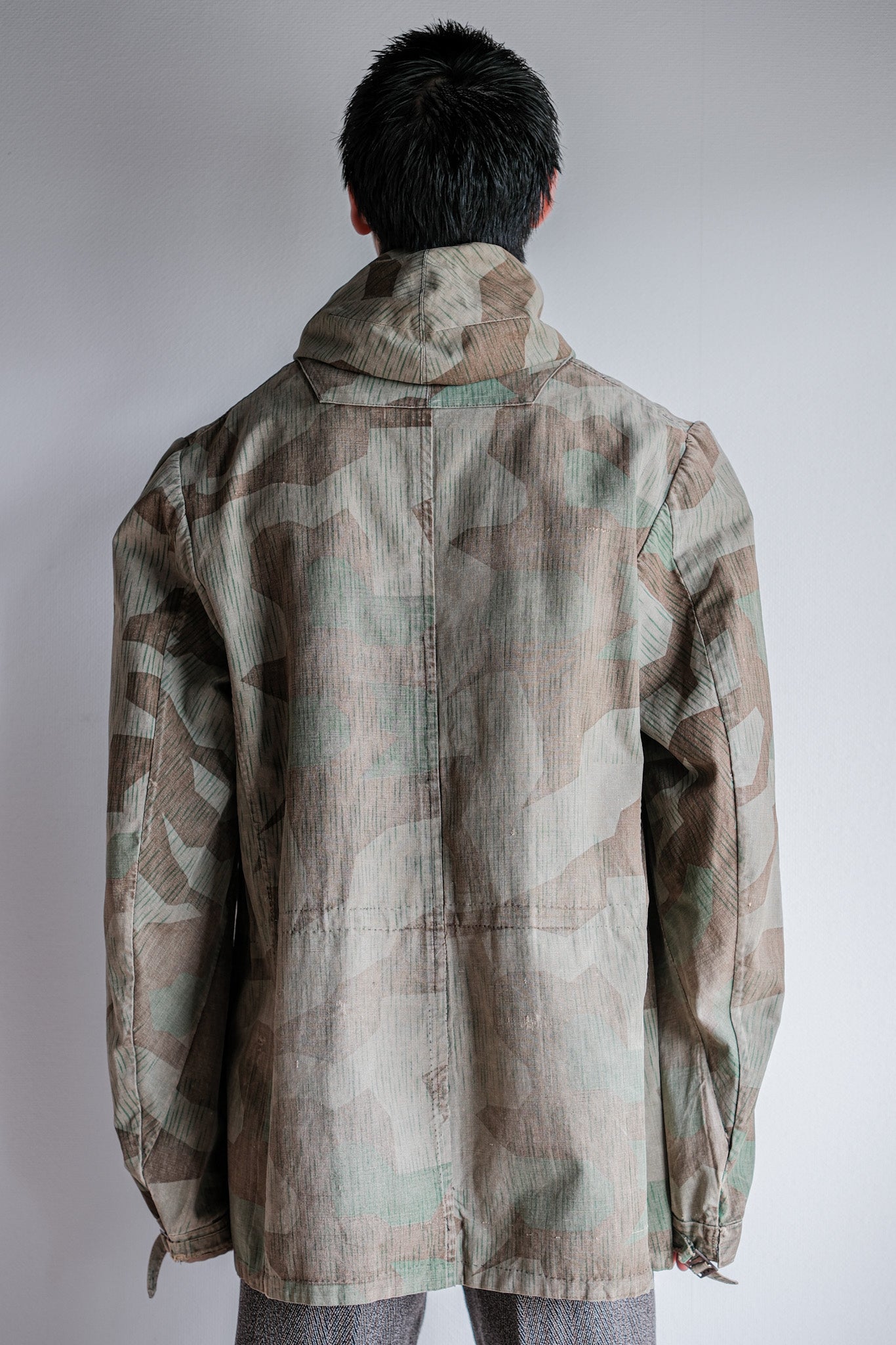 ［~40's］WWⅡ German Army Splinter Camouflage Zip Up Hooded Jacket "Localmade" "Wehrmacht"