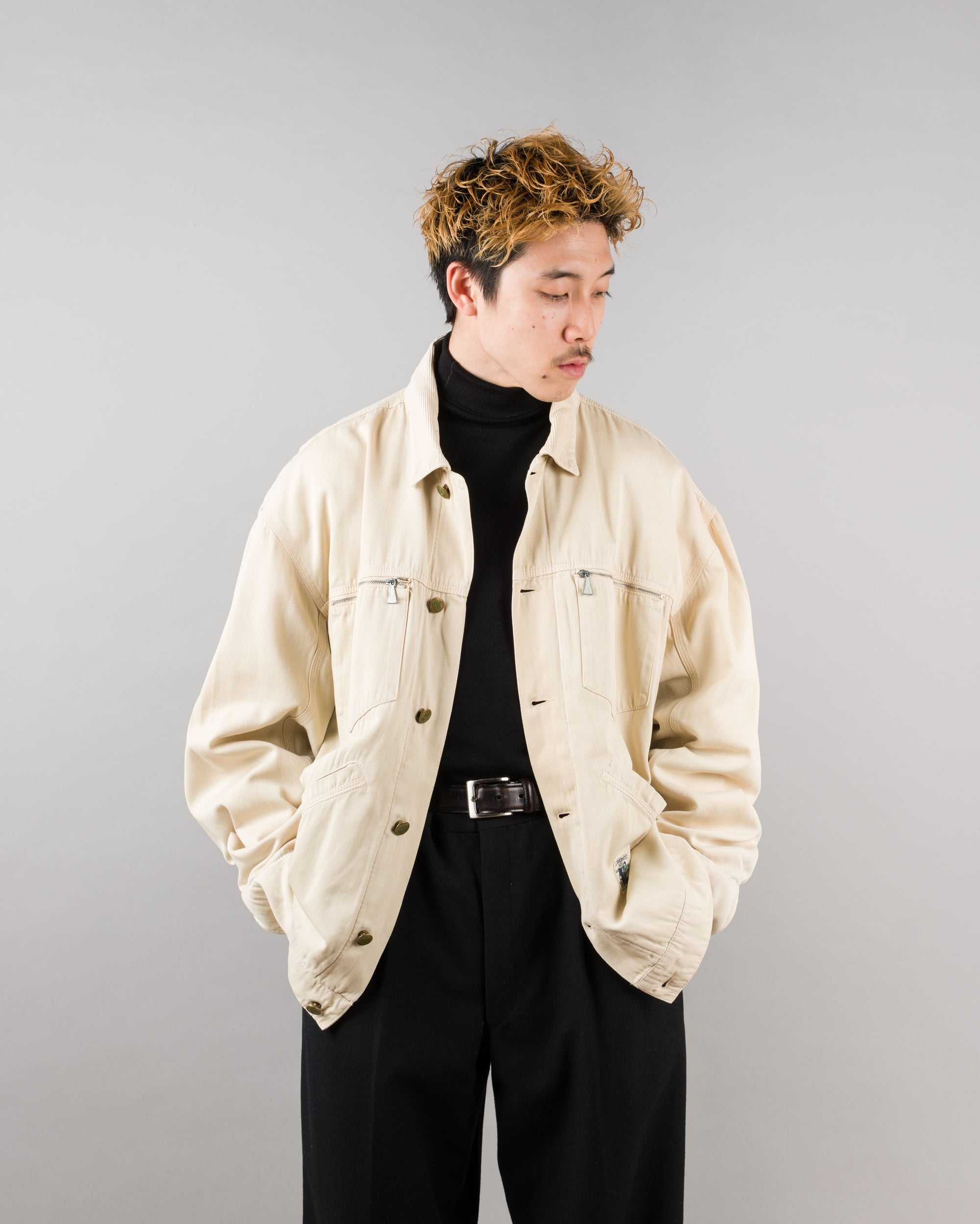 ［~80's］Old J.TAVERNITI Cotton Twill 4 Pockets Jacket Size.XL