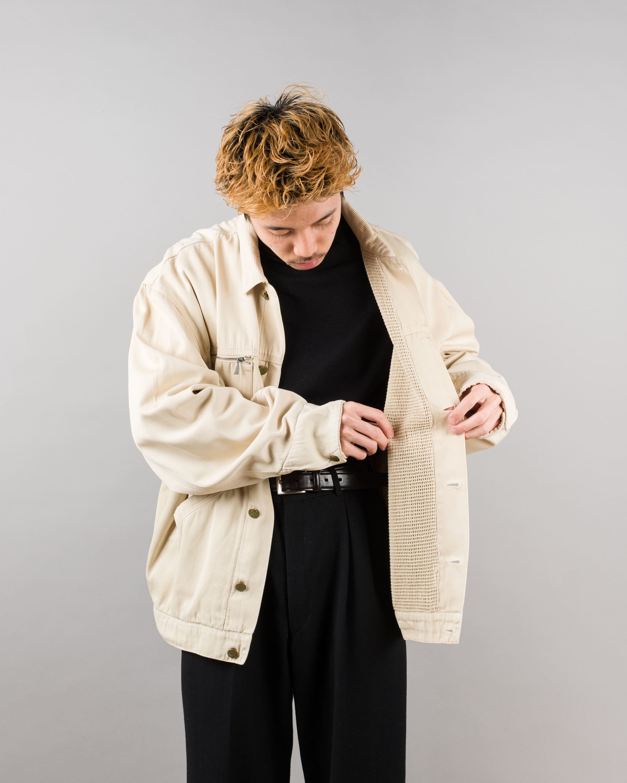 ［~80's］Old J.TAVERNITI Cotton Twill 4 Pockets Jacket Size.XL