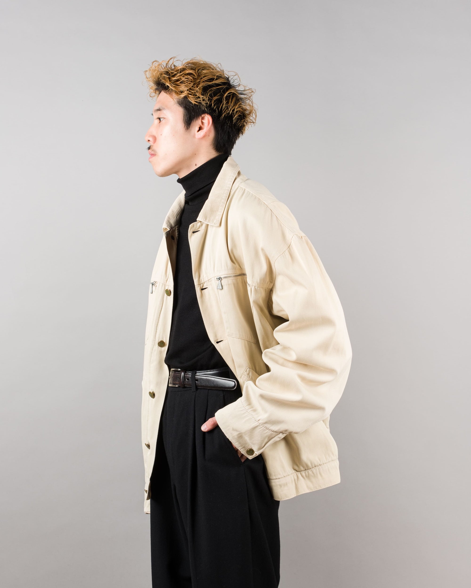 ［~80's］Old J.TAVERNITI Cotton Twill 4 Pockets Jacket Size.XL