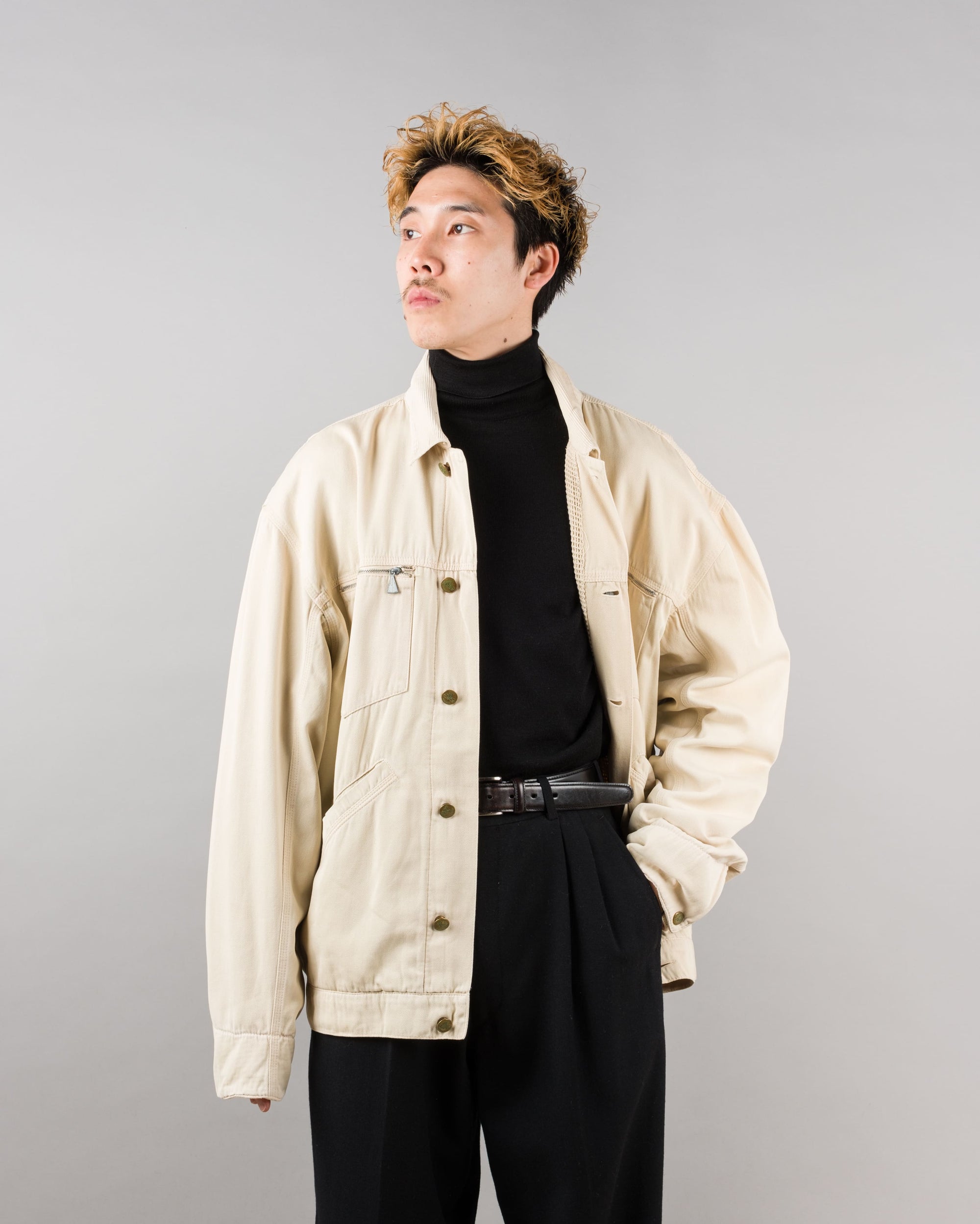 ［~80's］Old J.TAVERNITI Cotton Twill 4 Pockets Jacket Size.XL