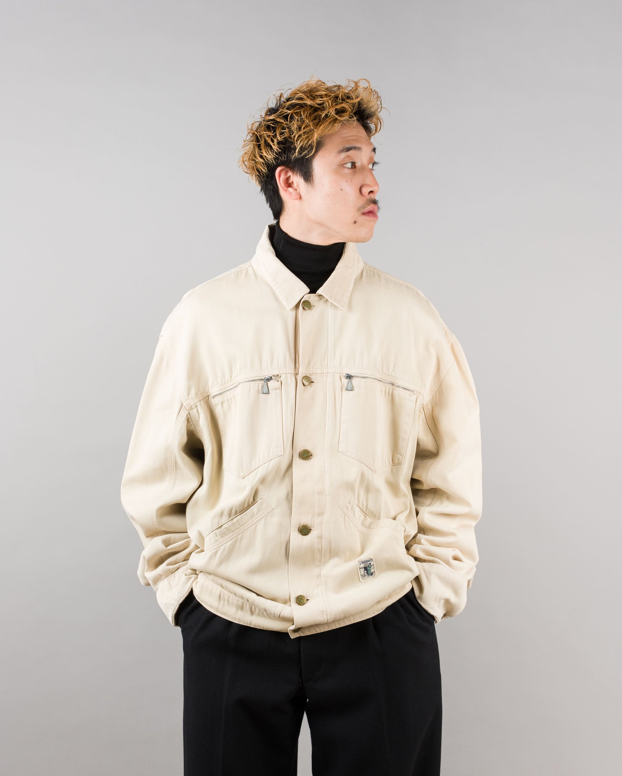 ［~80's］Old J.TAVERNITI Cotton Twill 4 Pockets Jacket Size.XL