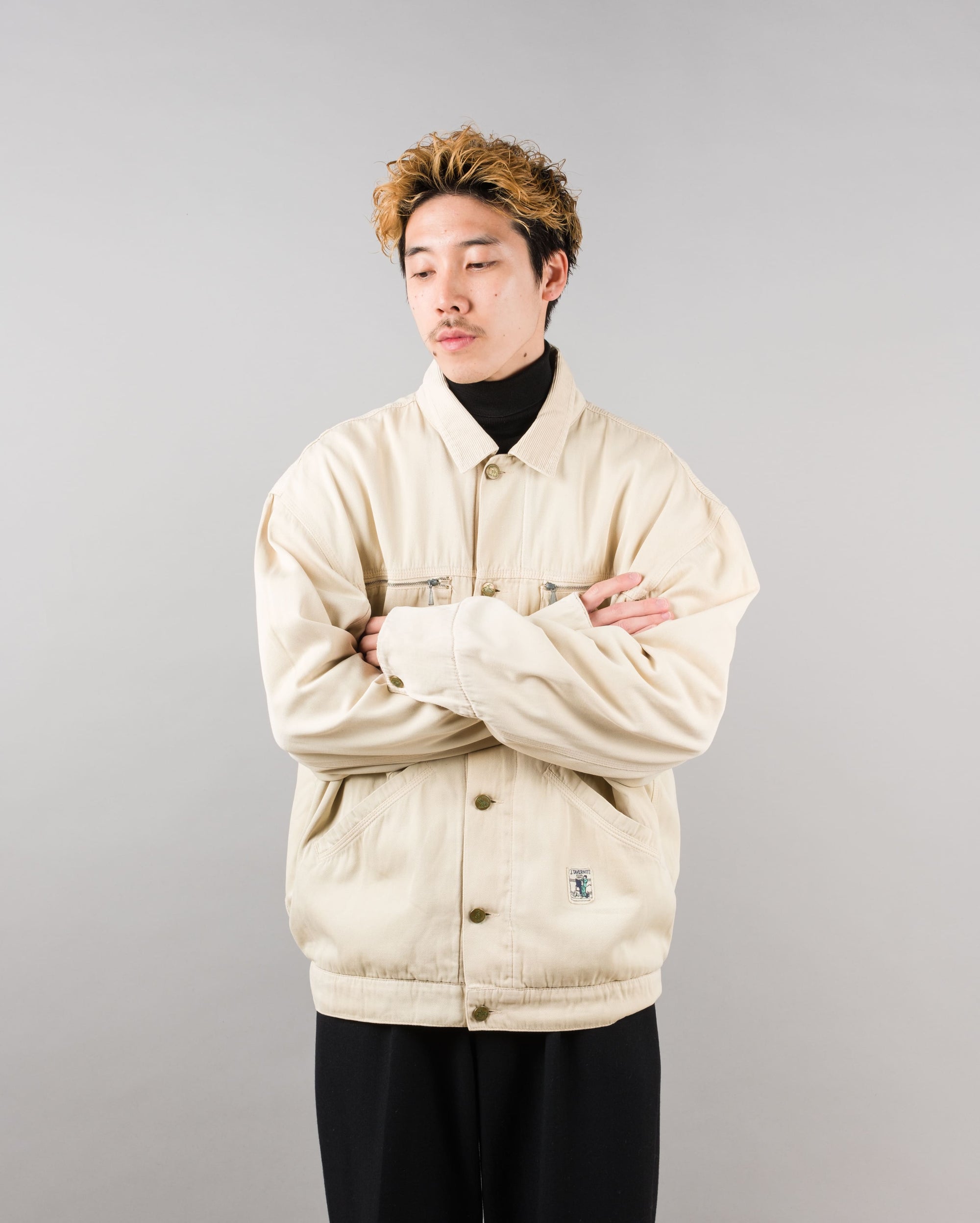 ［~80's］Old J.TAVERNITI Cotton Twill 4 Pockets Jacket Size.XL