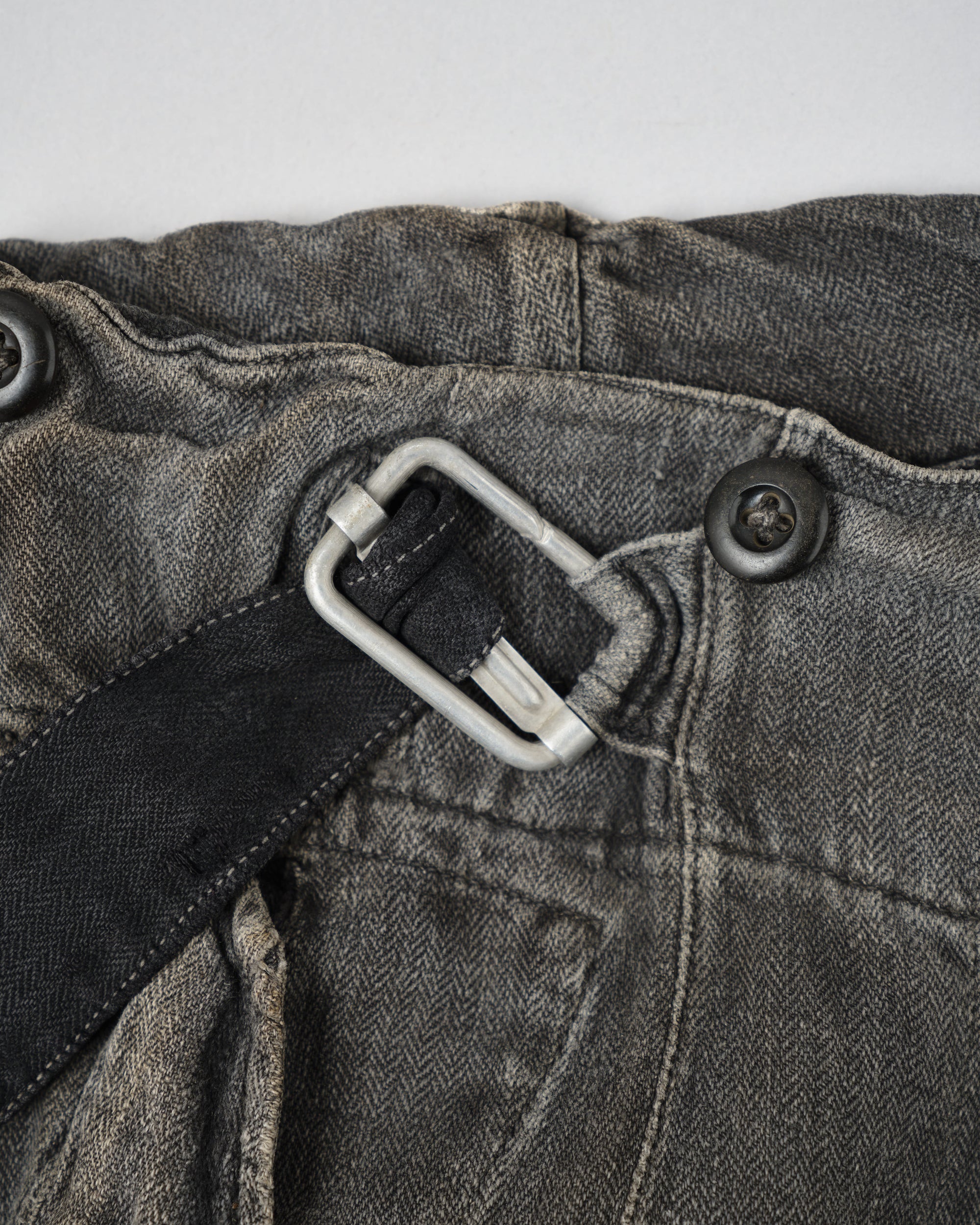 ［~30's］German Air Force Gray Drillich HBT Linen Work Trousers "Unusual Color" "Luftwaffe"