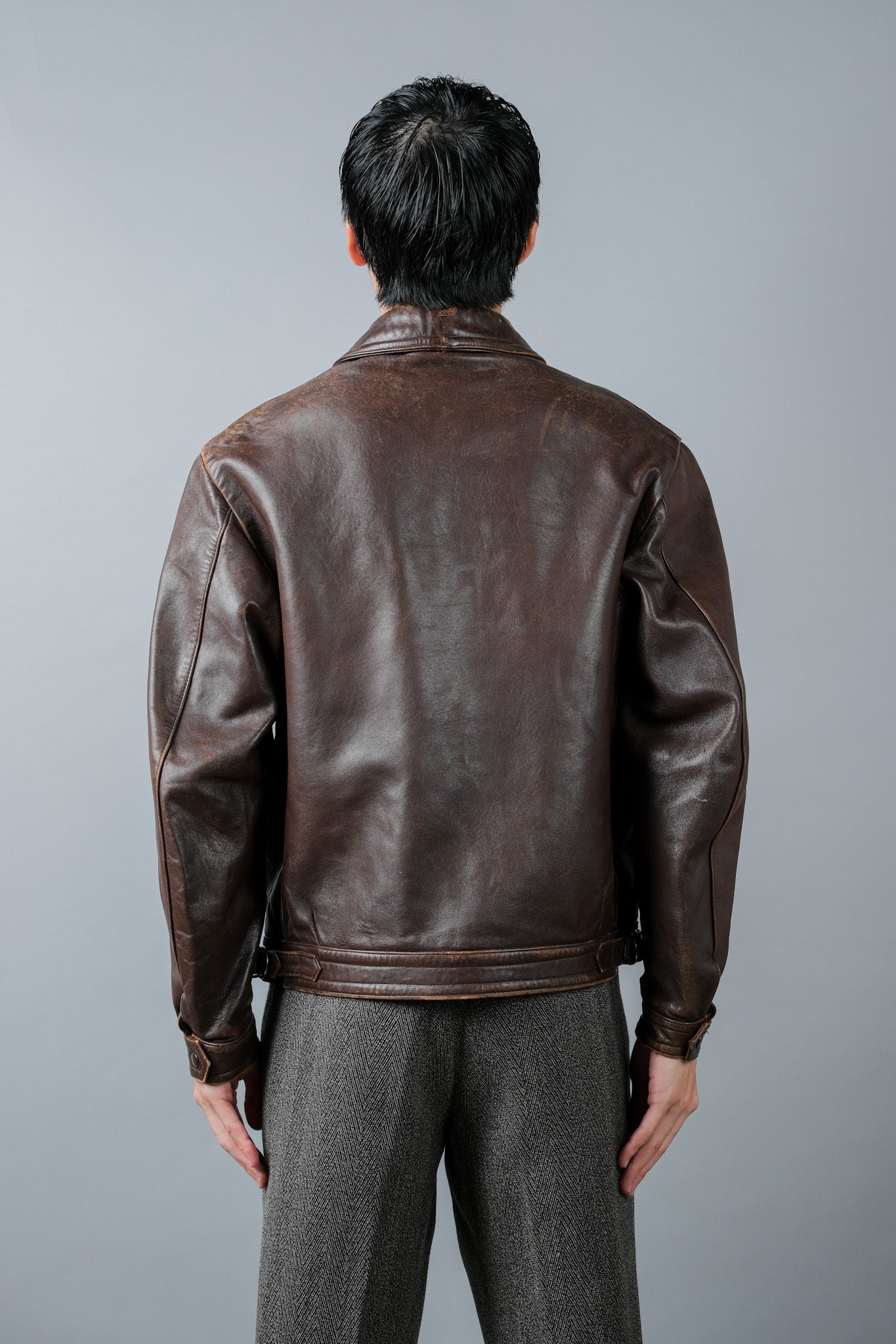 【~50's】French Vintage Hartmann Type Motorcycle Leather Jacket