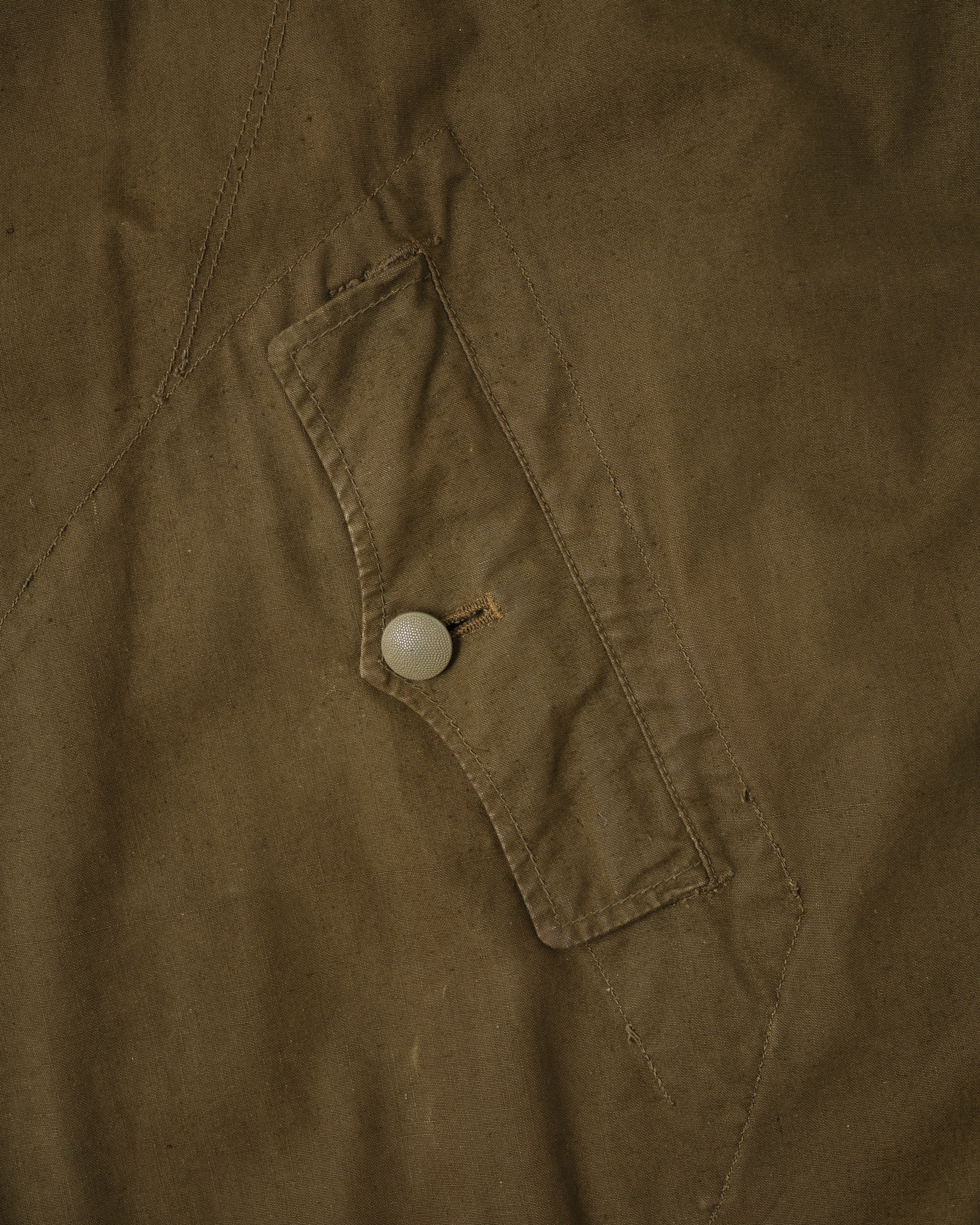 [~40's] เสื้อโค้ทรถจักรยานยนต์เขตร้อนของเยอรมัน Afrika Korps ในสงครามโลกครั้งที่สอง "DAK"