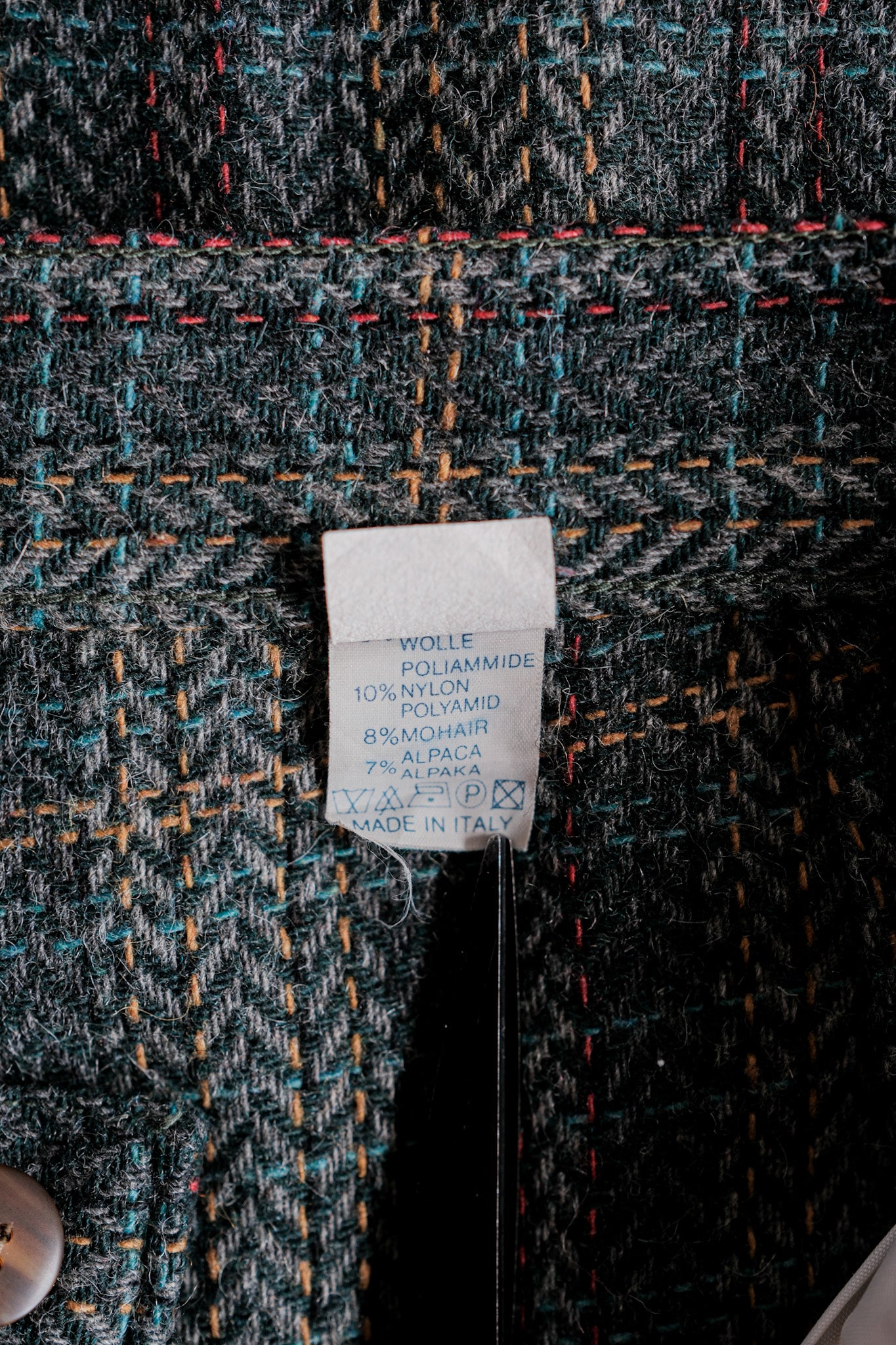 [〜90年代]意大利復古2塔克混合羊毛褲子大小。50