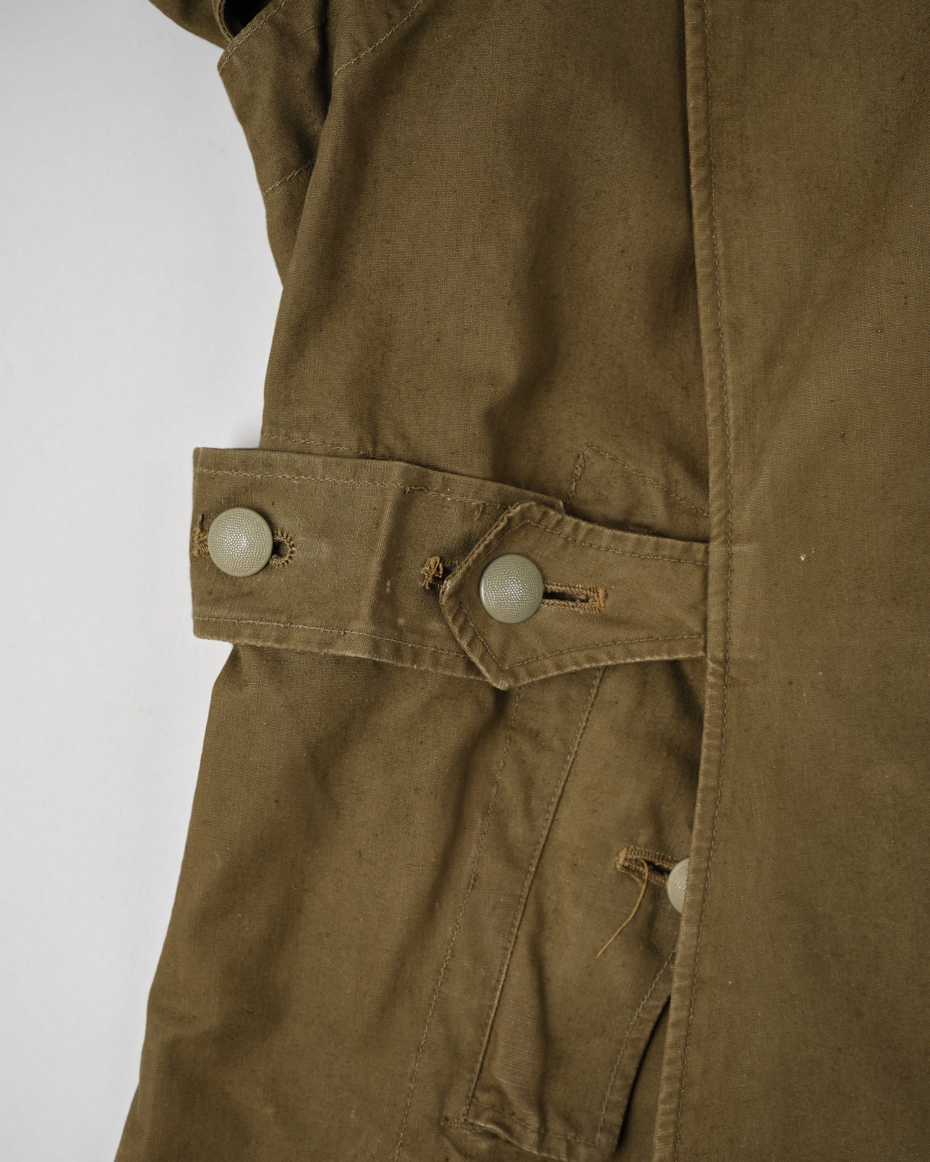 [~40's] เสื้อโค้ทรถจักรยานยนต์เขตร้อนของเยอรมัน Afrika Korps ในสงครามโลกครั้งที่สอง "DAK"