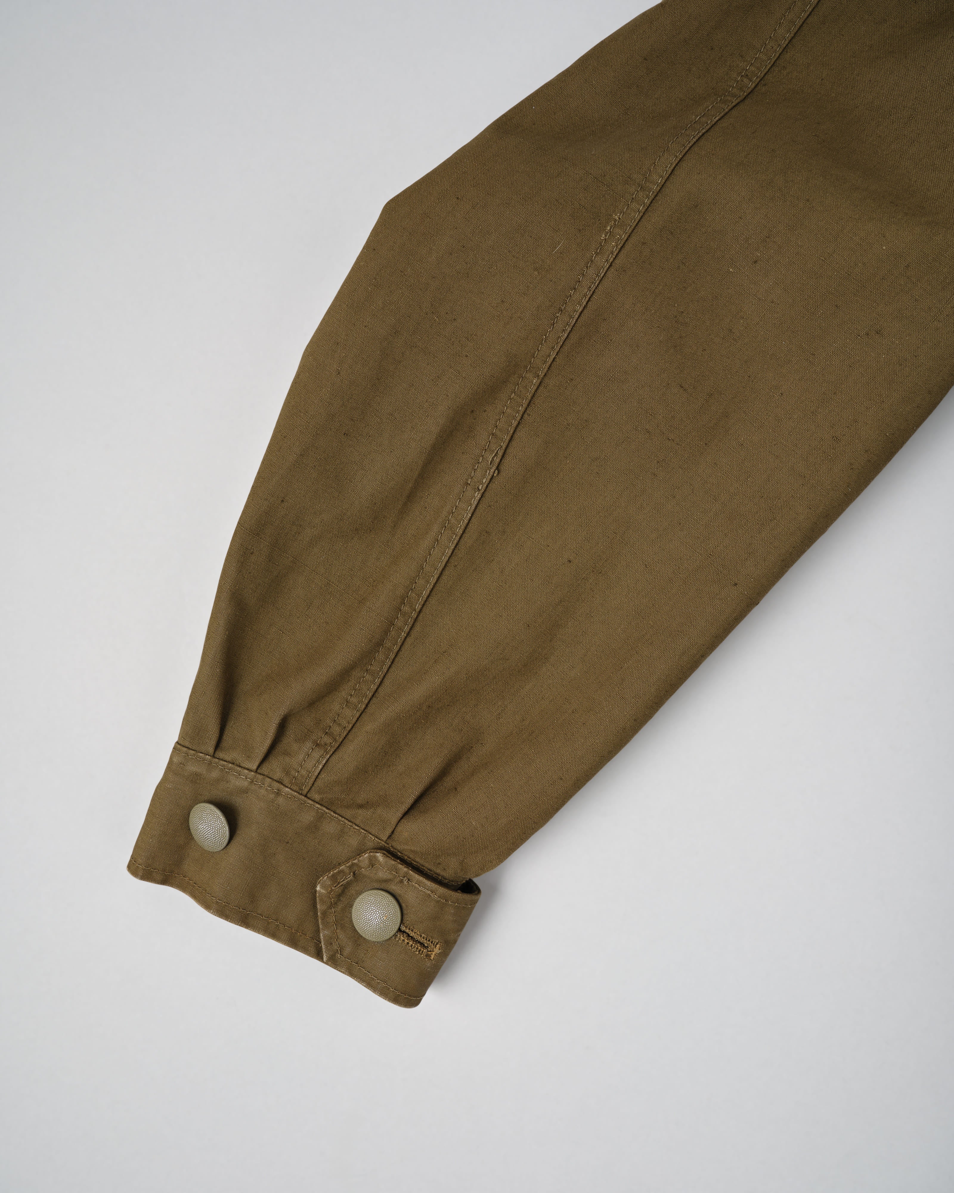 [~40's] เสื้อโค้ทรถจักรยานยนต์เขตร้อนของเยอรมัน Afrika Korps ในสงครามโลกครั้งที่สอง "DAK"