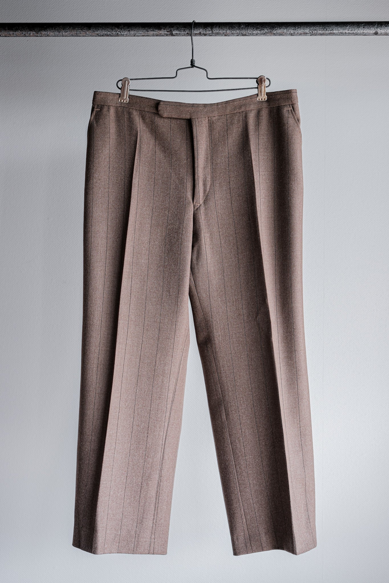 [~ 70's] British Vintage Wool Striped Trousers