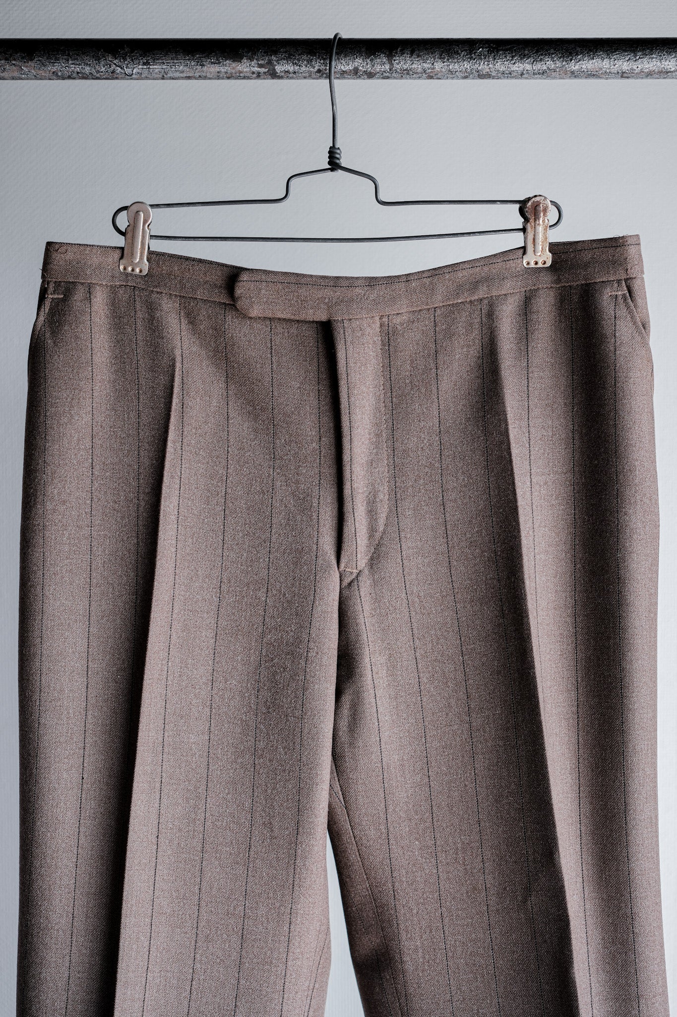 [〜70年代]英國復古羊毛條紋長褲