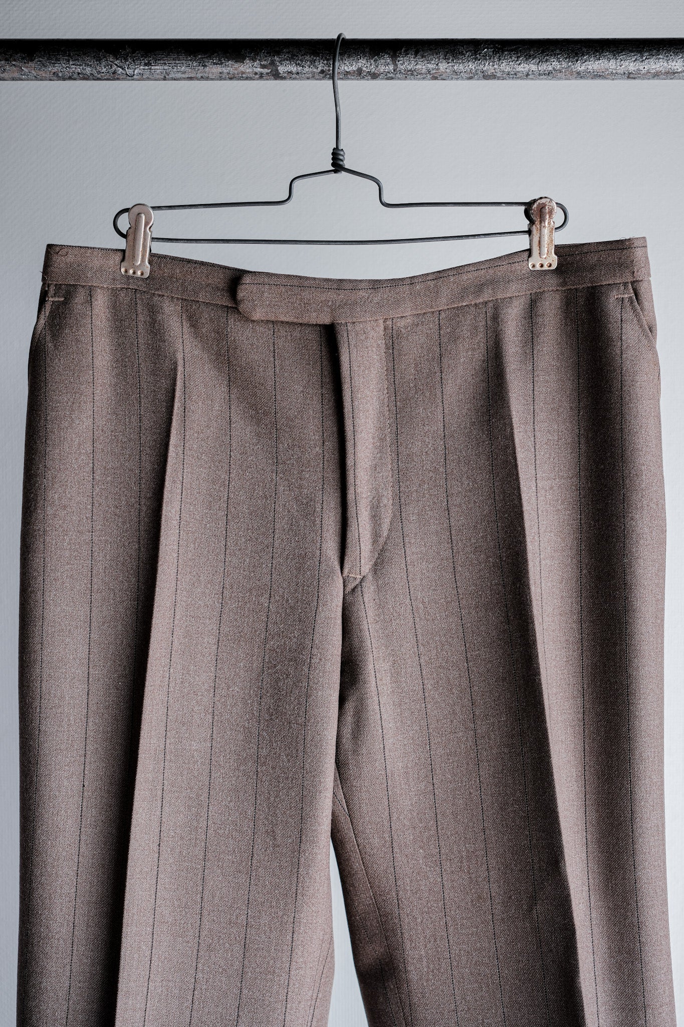 [~ 70's] British Vintage Wool Striped Trousers