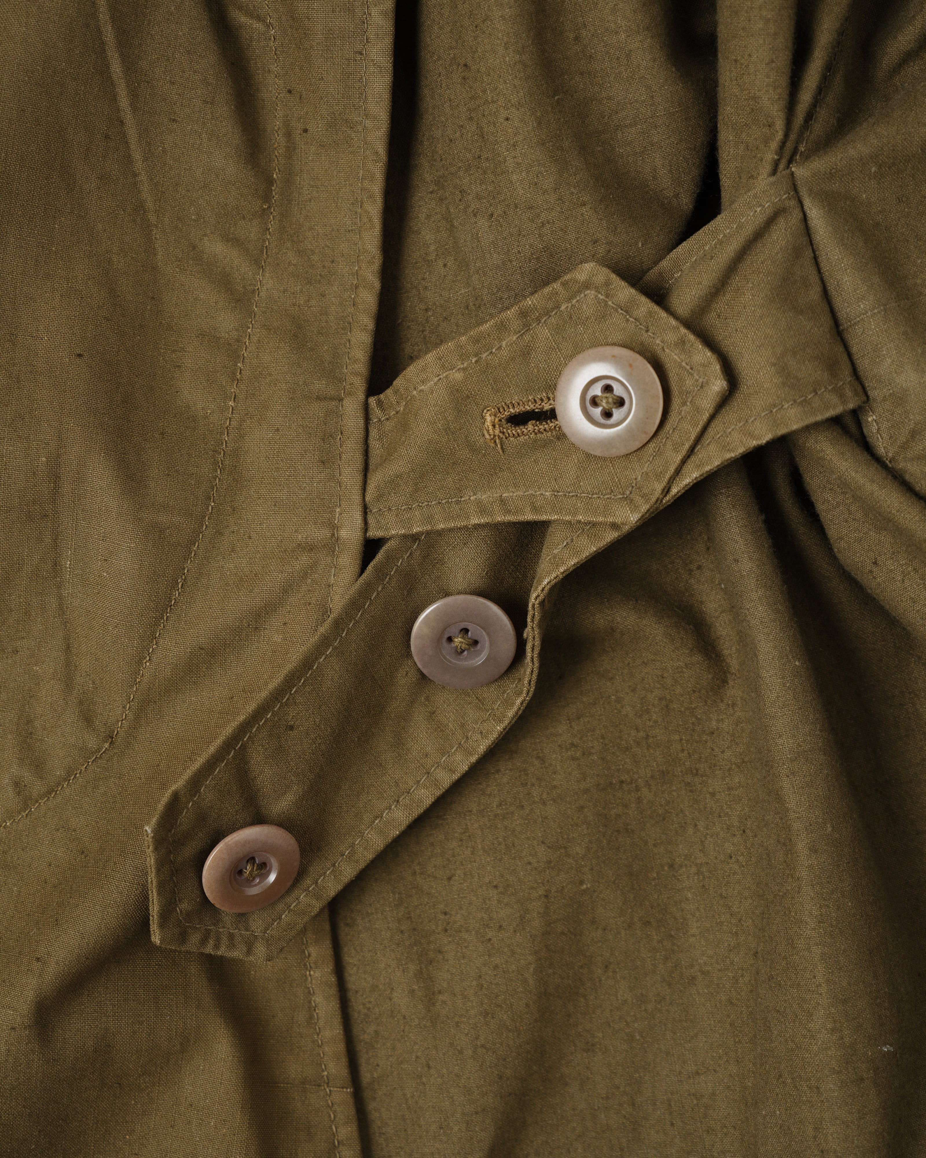 [~40's] เสื้อโค้ทรถจักรยานยนต์เขตร้อนของเยอรมัน Afrika Korps ในสงครามโลกครั้งที่สอง "DAK"