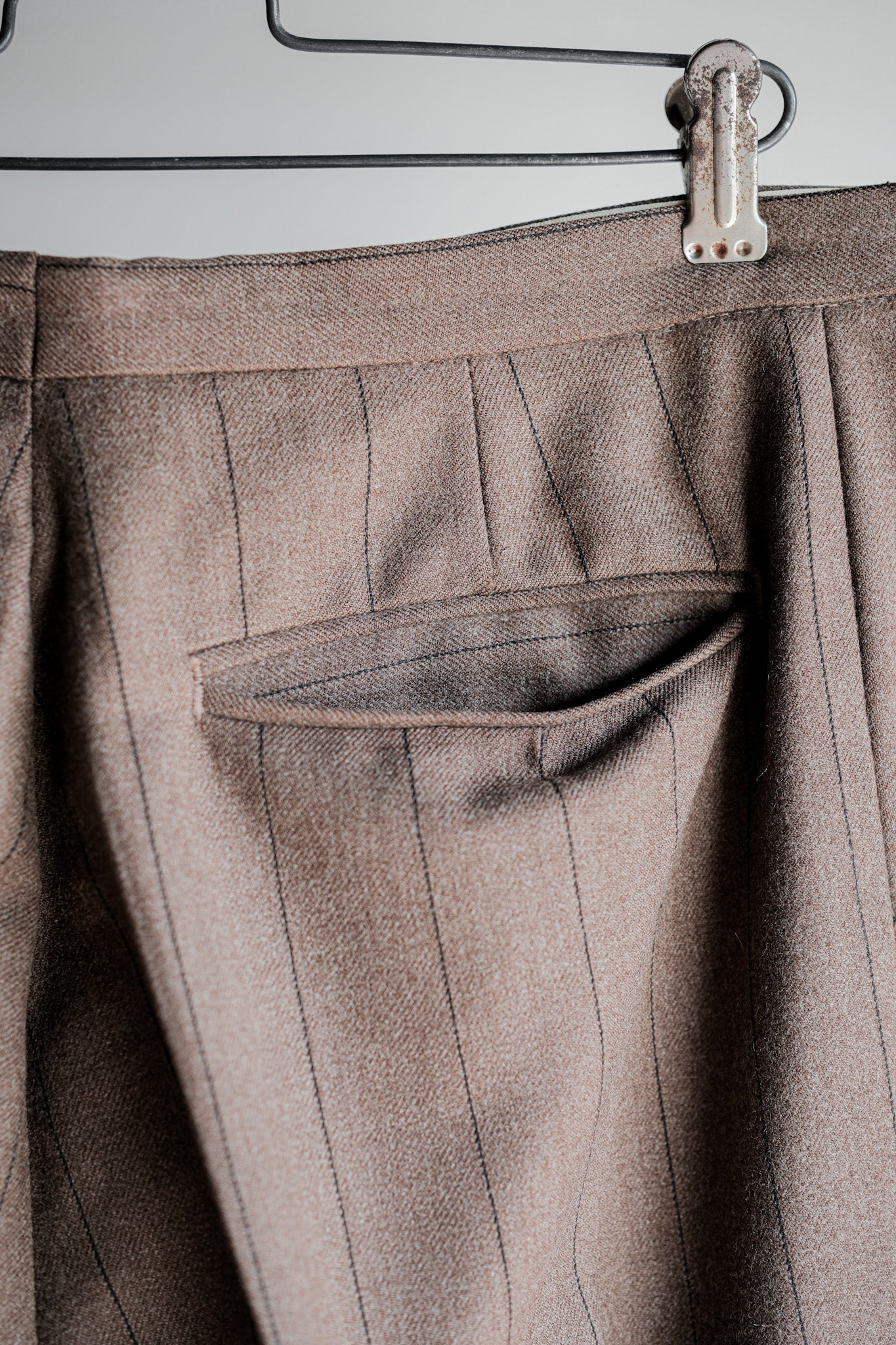 ［~70's］British Vintage Wool Striped Trousers