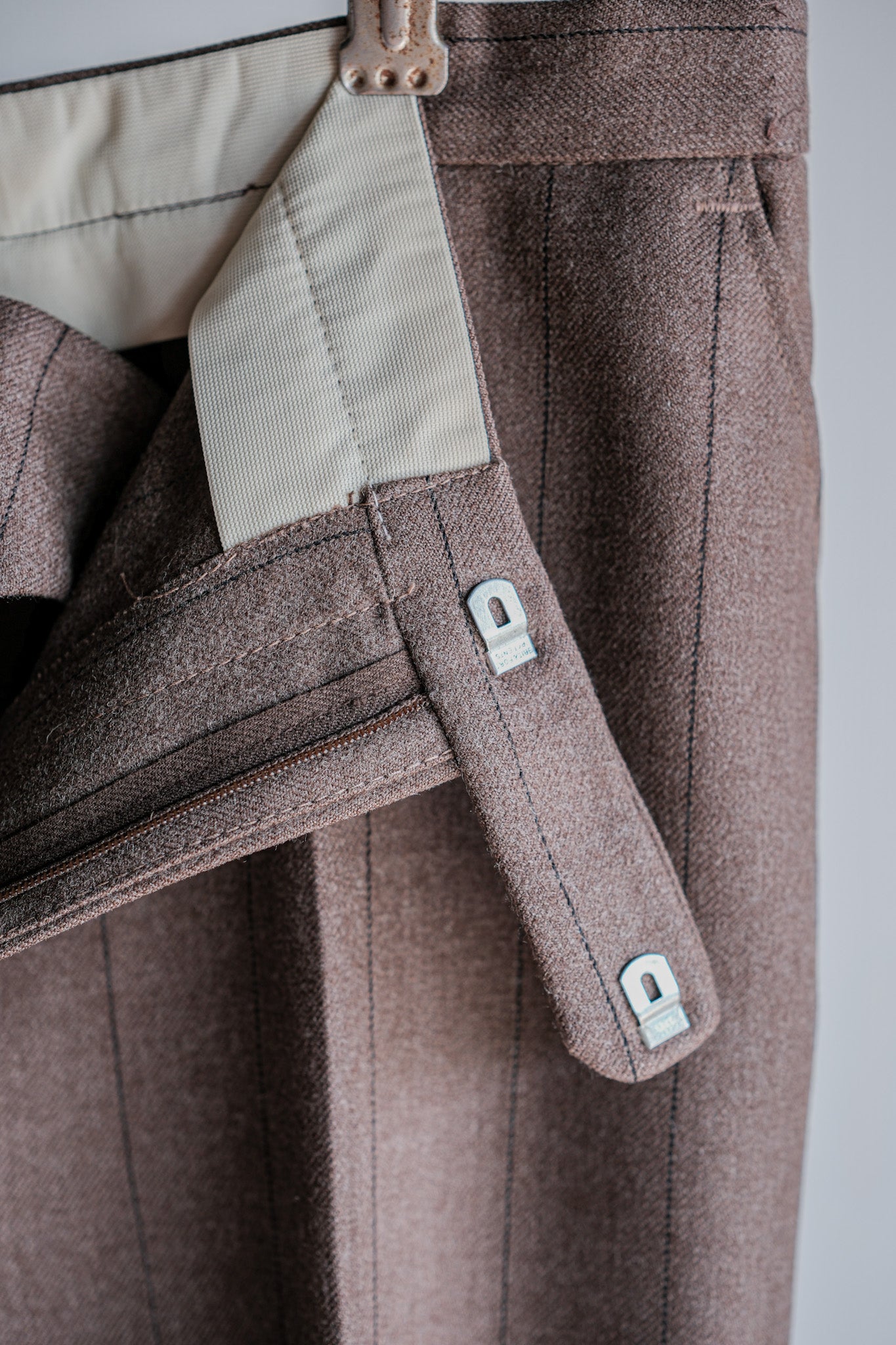 ［~70's］British Vintage Wool Striped Trousers