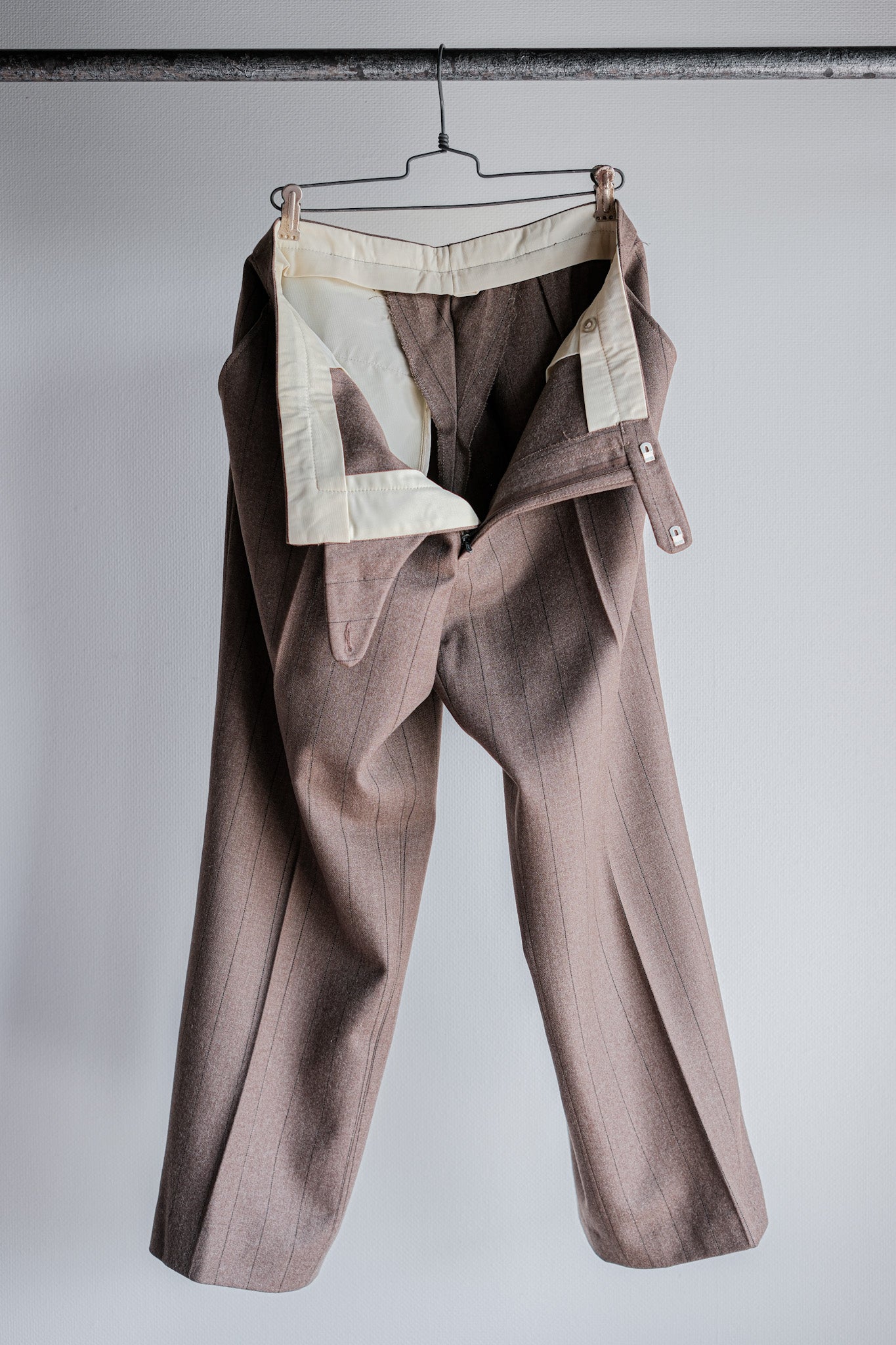 [~ 70's] pantalon à rayures en laine vintage britannique