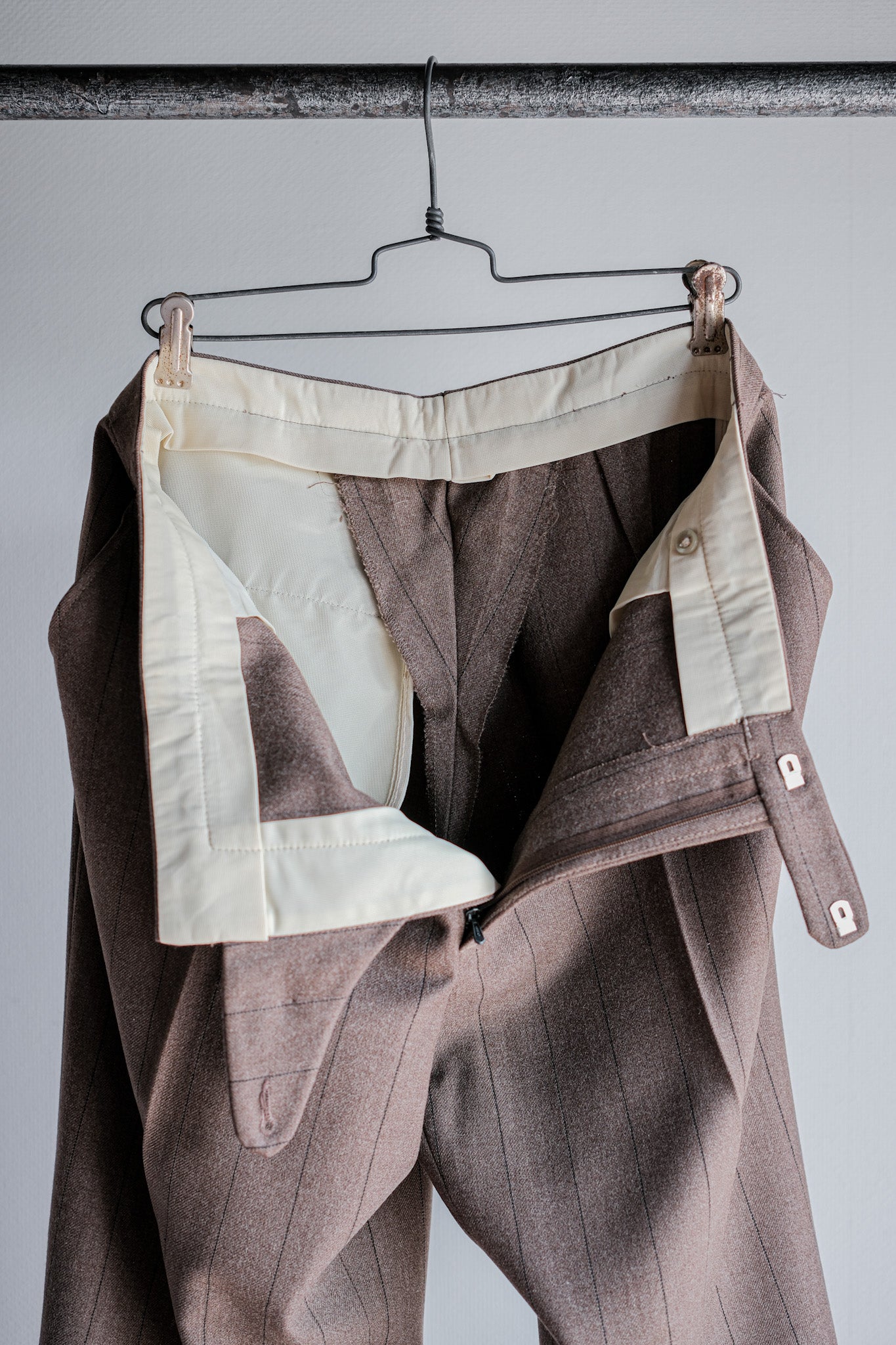［~70's］British Vintage Wool Striped Trousers