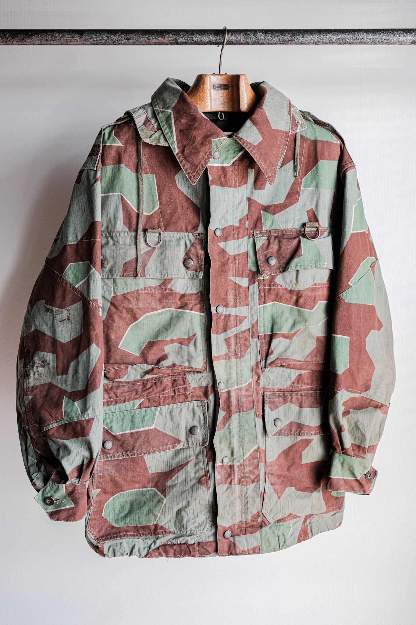 ［~50's］German Army Splinter Camouflage Paratrooper Jacket With Hood Size.174-88