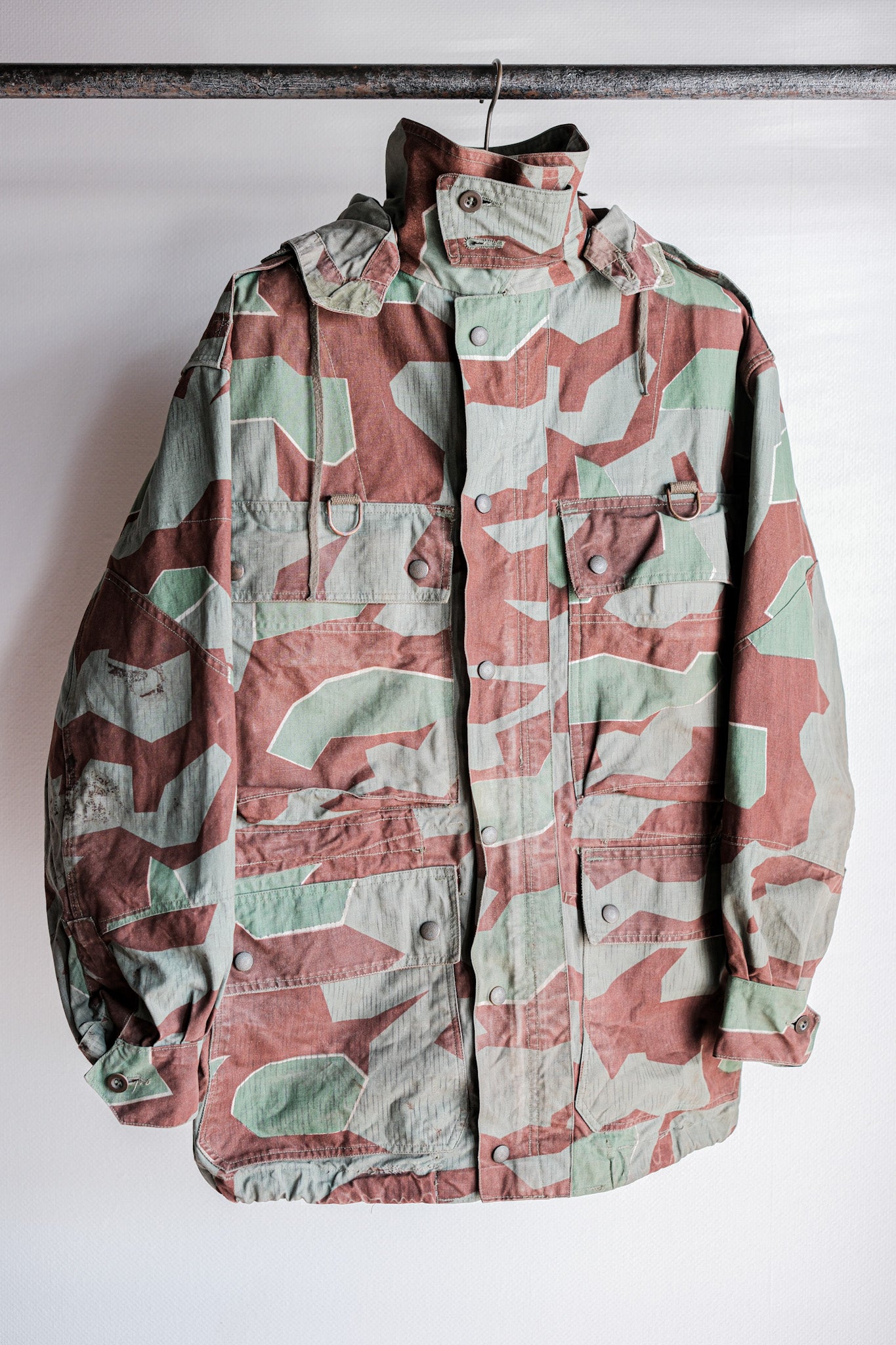［~50's］German Army Splinter Camouflage Paratrooper Jacket With Hood Size.174-88