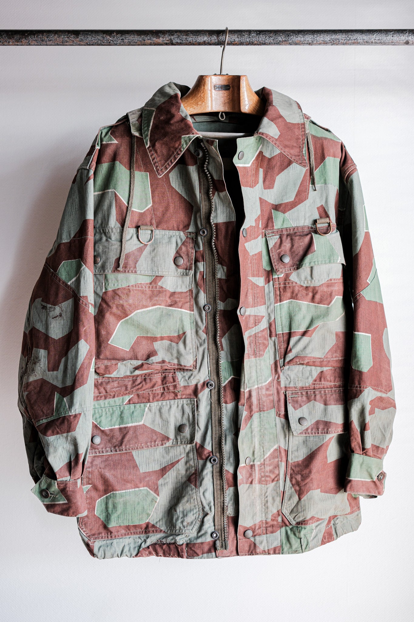［~50's］German Army Splinter Camouflage Paratrooper Jacket With Hood Size.174-88