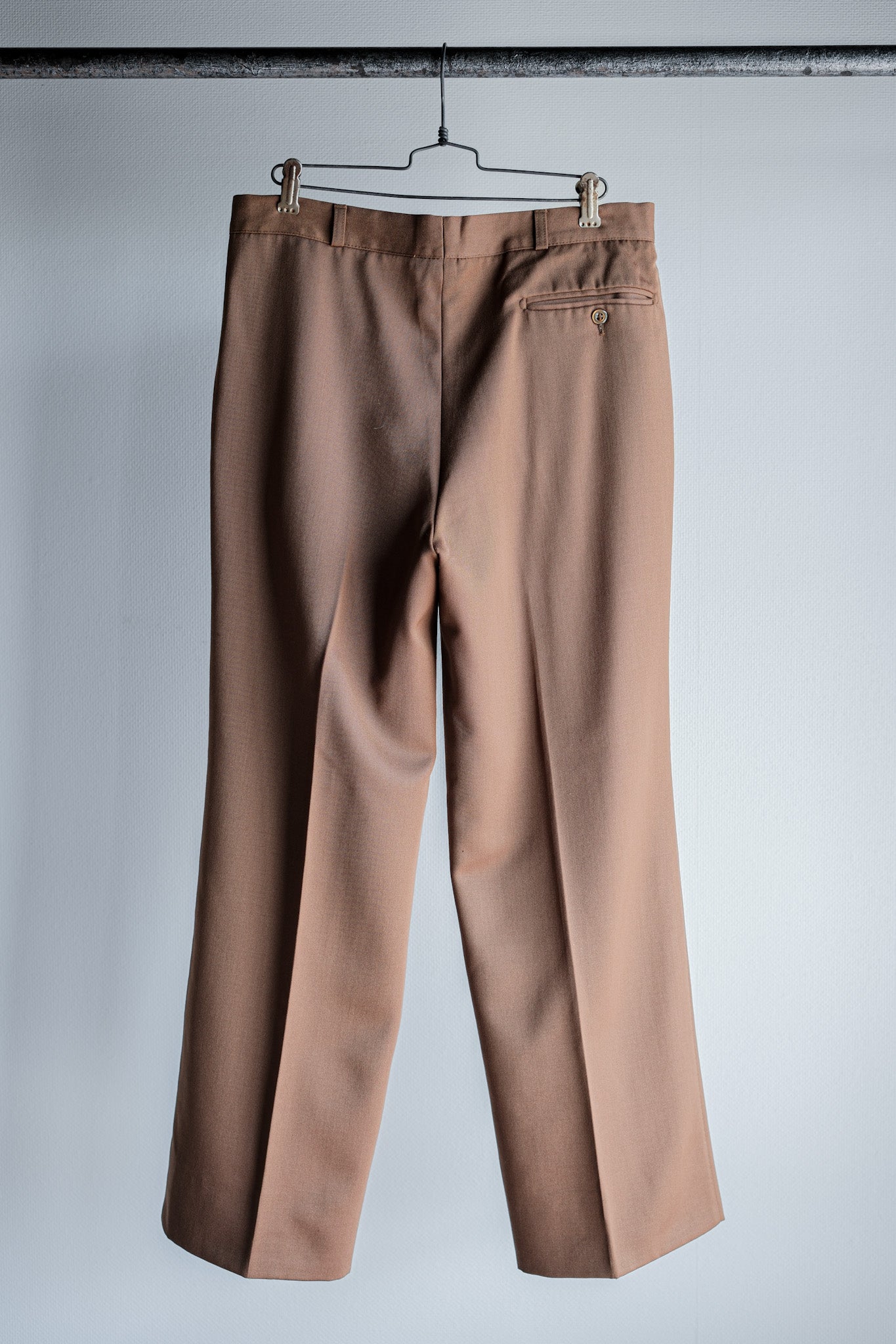 [〜80年代]美國復古2塔克羊毛加巴丁褲子大小。46