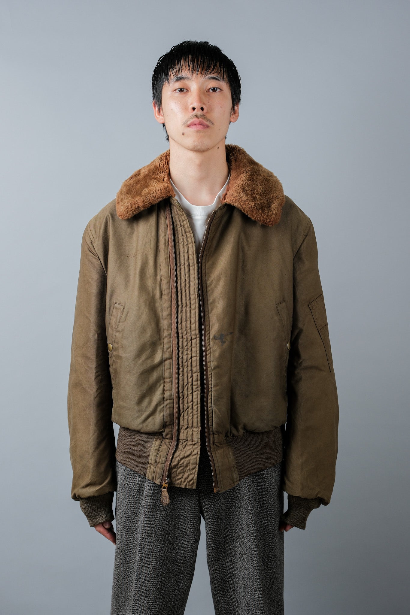 [~ 40's] WWⅱ U.Army Air Force Type B-15A Veste de vol "modifiée"