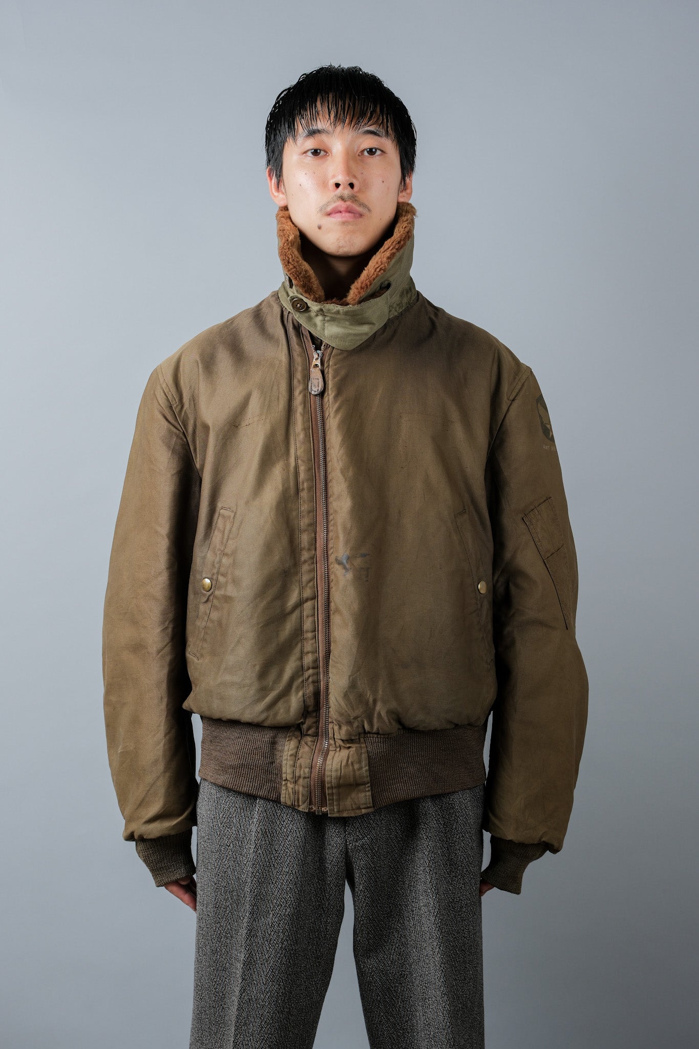 [~ 40's] WWⅱ U.Army Air Force Type B-15A Veste de vol "modifiée"