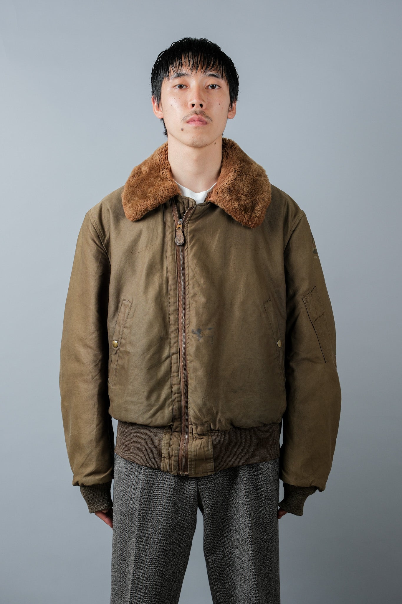 [~ 40's] WWⅱ U.Army Air Force Type B-15A Veste de vol "modifiée"