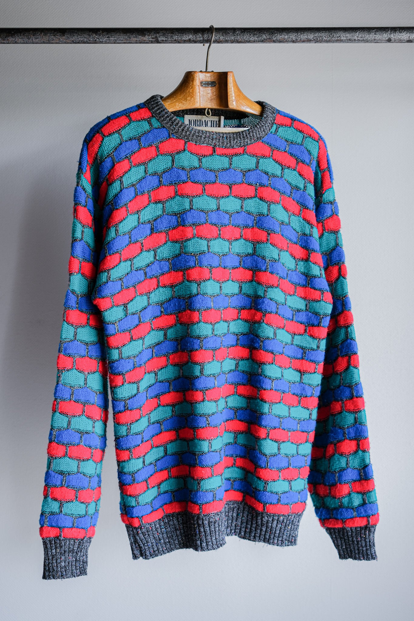 【~90's】American Vintage Acrylic Patterned Sweater Size.LARGE