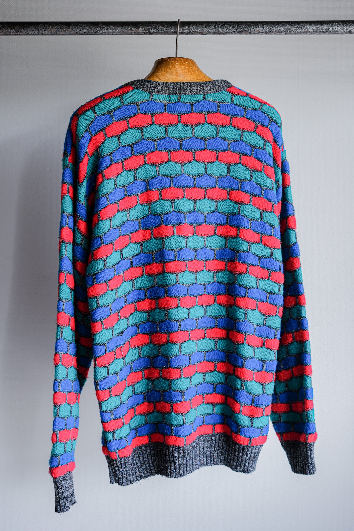 【~90's】American Vintage Acrylic Patterned Sweater Size.LARGE