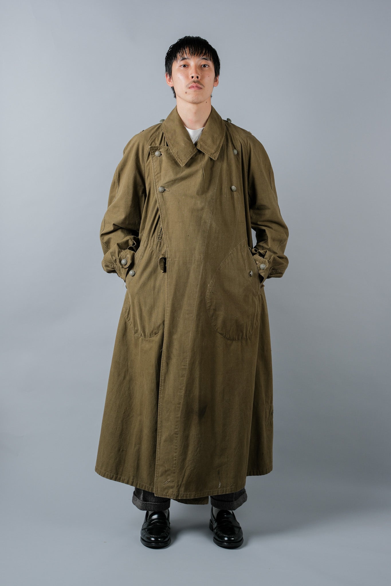 ［~40's］WWⅡ German Afrika Korps Tropical Motorcycle Coat "DAK"