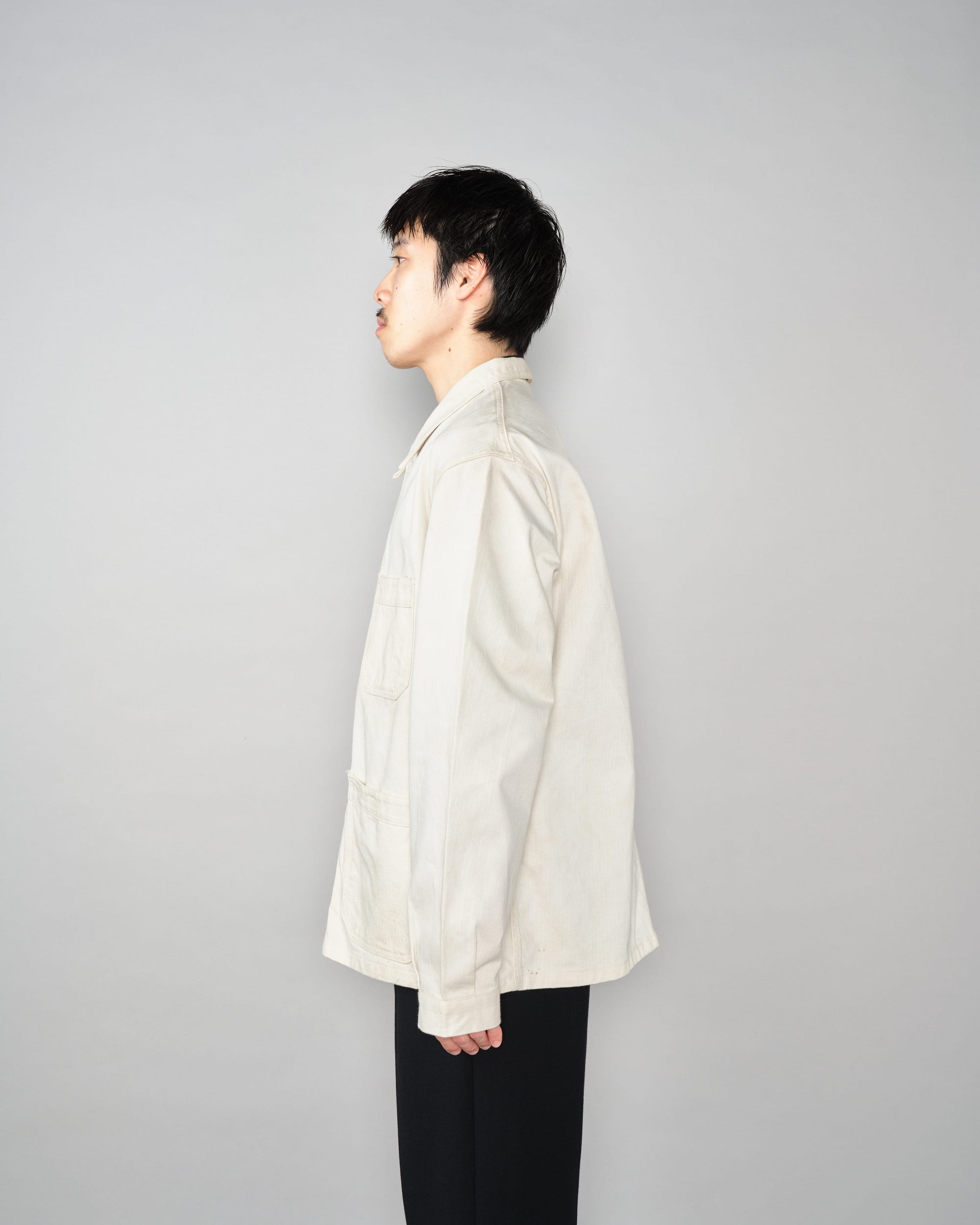 【~50's】French Vintage HBT Cotton Work Jacket "Vulcain"