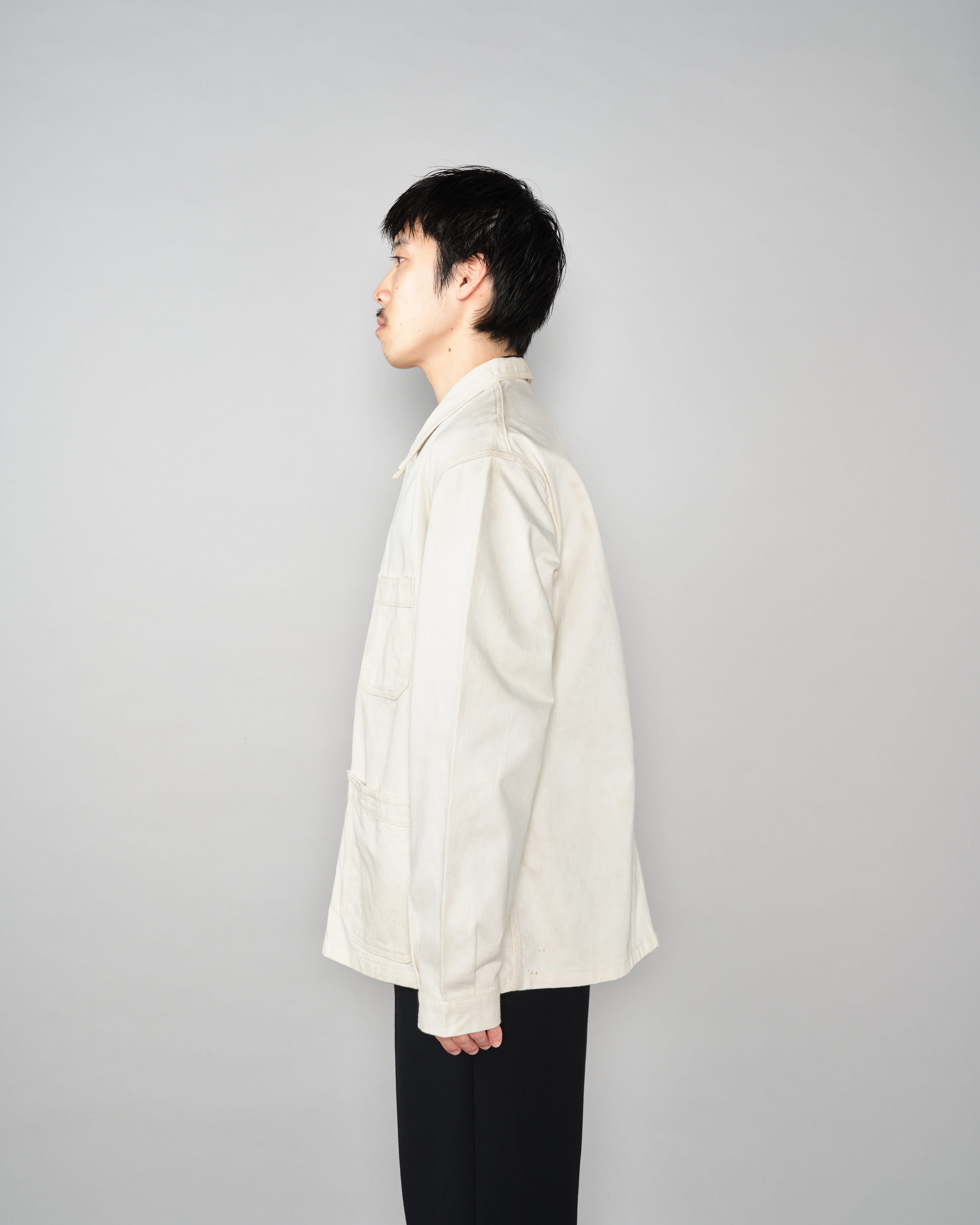 [~50's] French Vintage HBT Cotton Work Jacket "Vulcain"