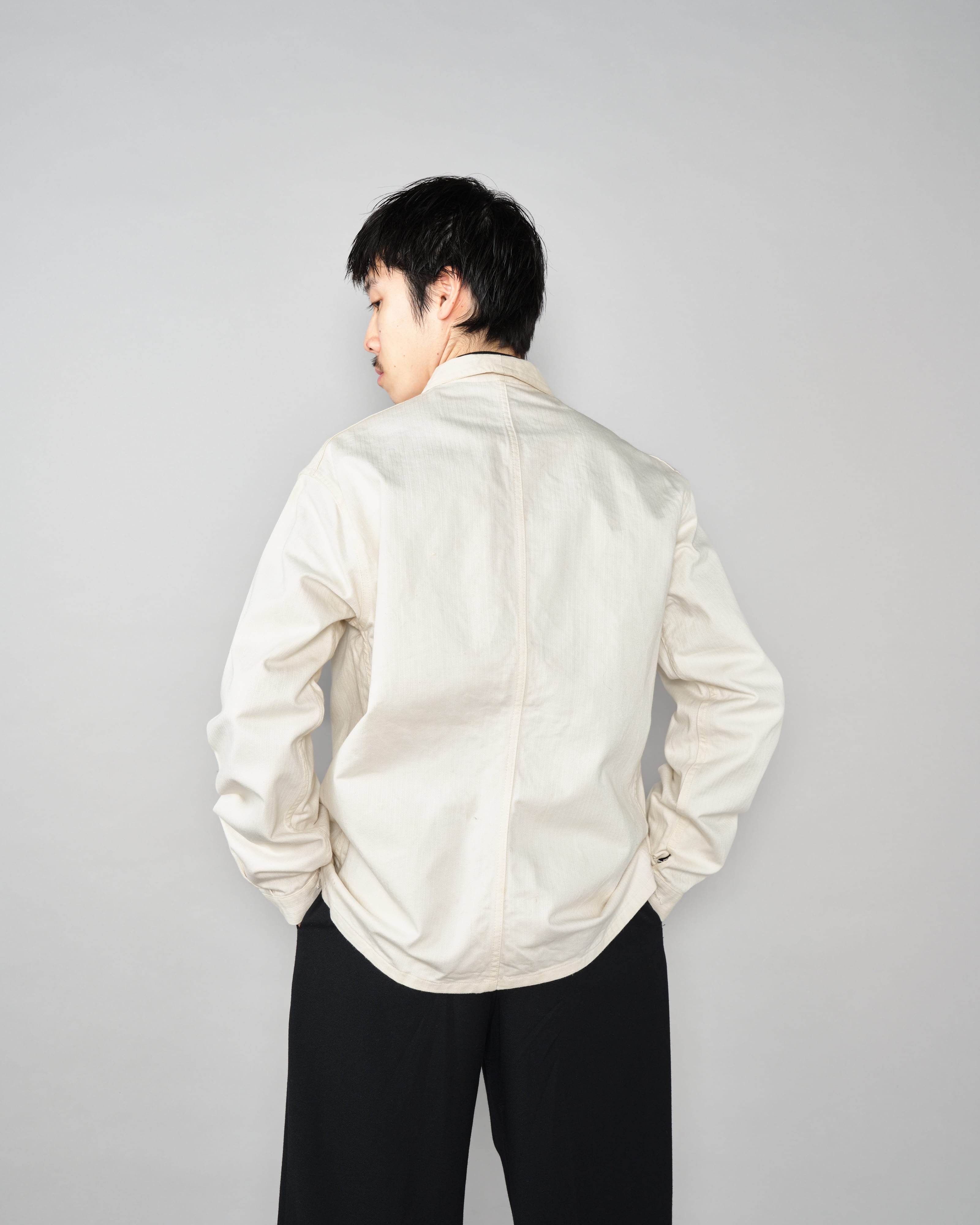 [~50's] French Vintage HBT Cotton Work Jacket "Vulcain"