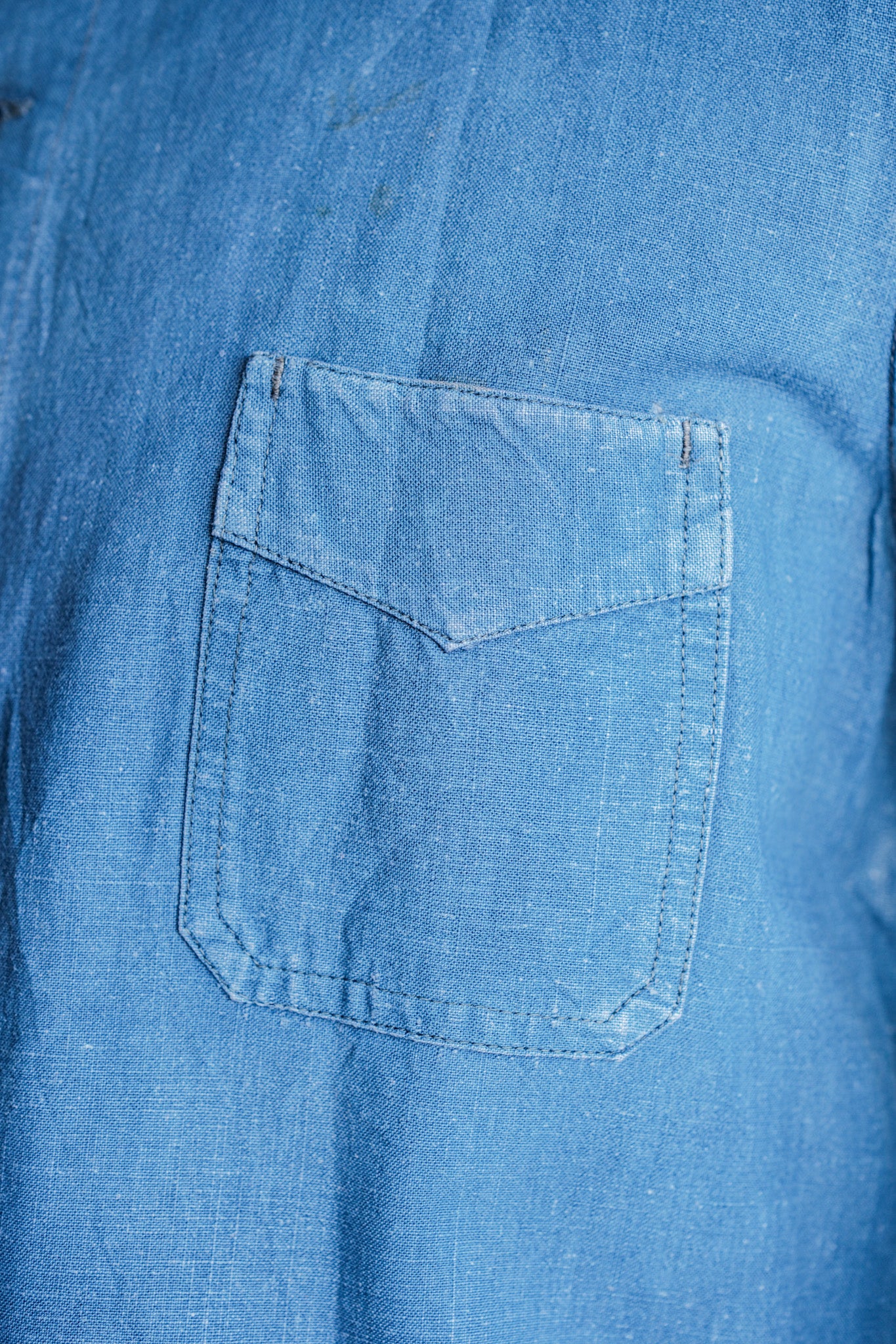 ［~40's］French Vintage Indigo Linen Work Jacket