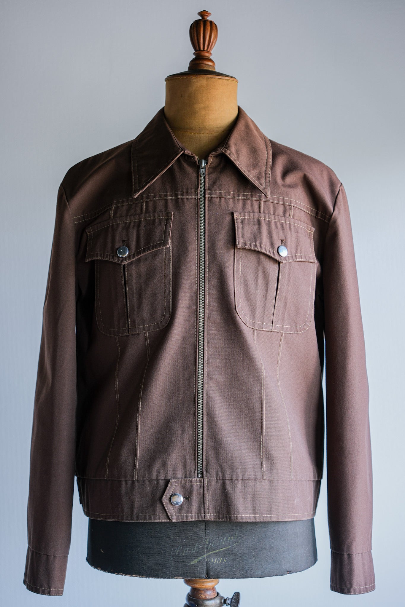 [~ 70's] Finnish Vintage Brown Cotton Polyester Trucket size.41/42